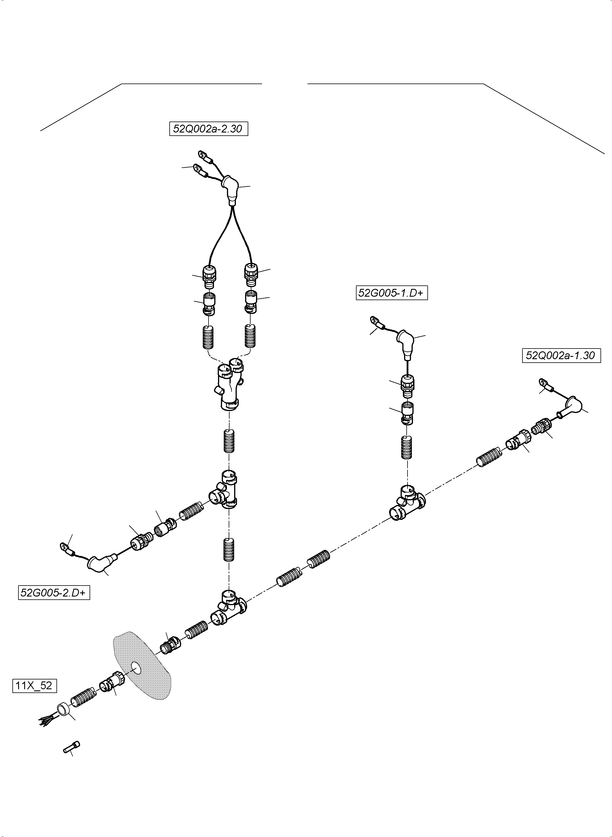 Komatsu parts book diagram for PC5500-6 S/N 15166: CABLES - ENGINE AND TRANSMITTER