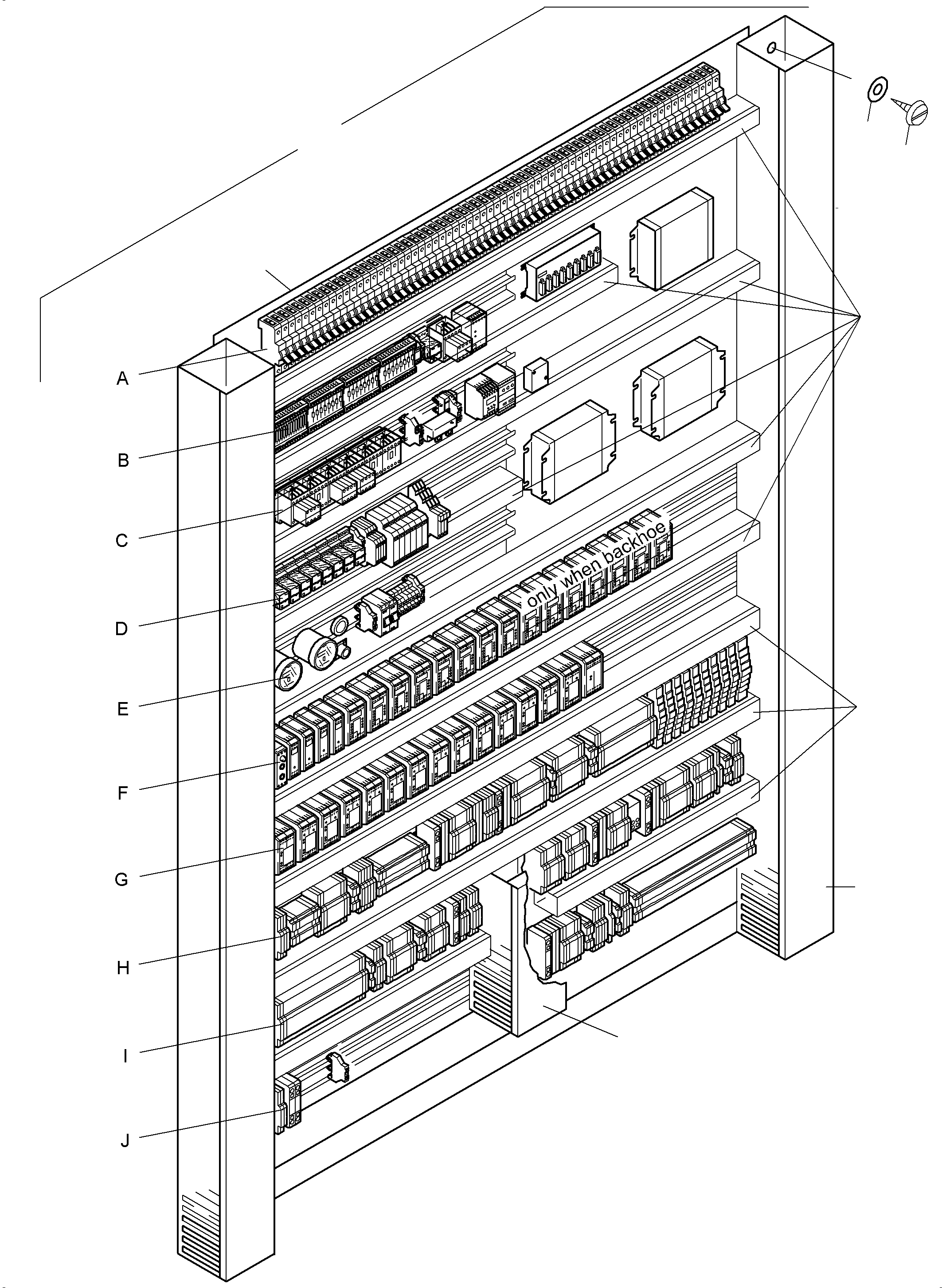 Komatsu parts book diagram for PC5500-6 S/N 15166: SWITCH FRAMING LOCATION 11