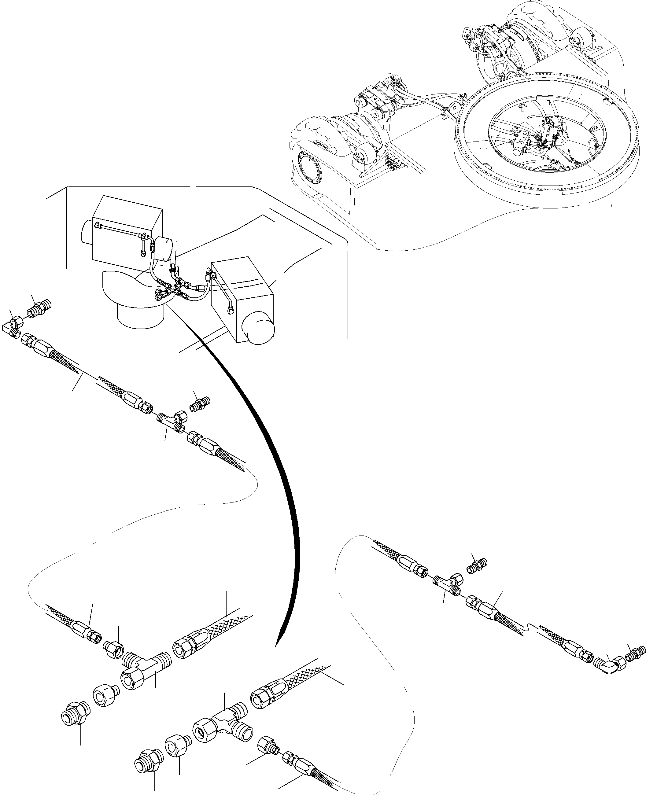 Excavators Mining Komatsu / PC7000-6 S/N 35001(G35001) / Drive Motor - Leakage Lines(535-3175 : 535-3175)