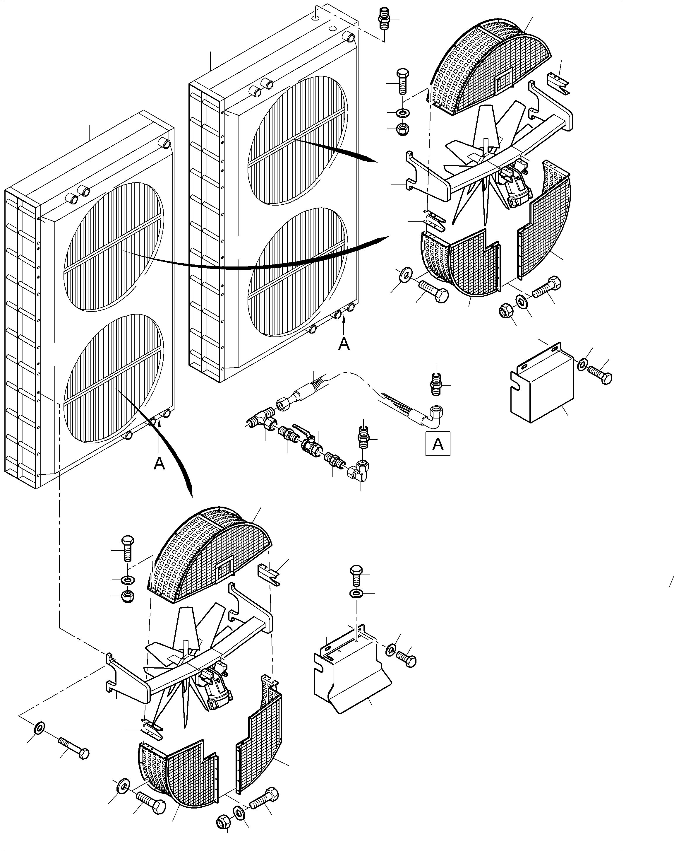 Excavators Mining Komatsu / PC7000-6 S/N 35001(G35001) / Radiator Arr.(535-1235 : 535-1235)