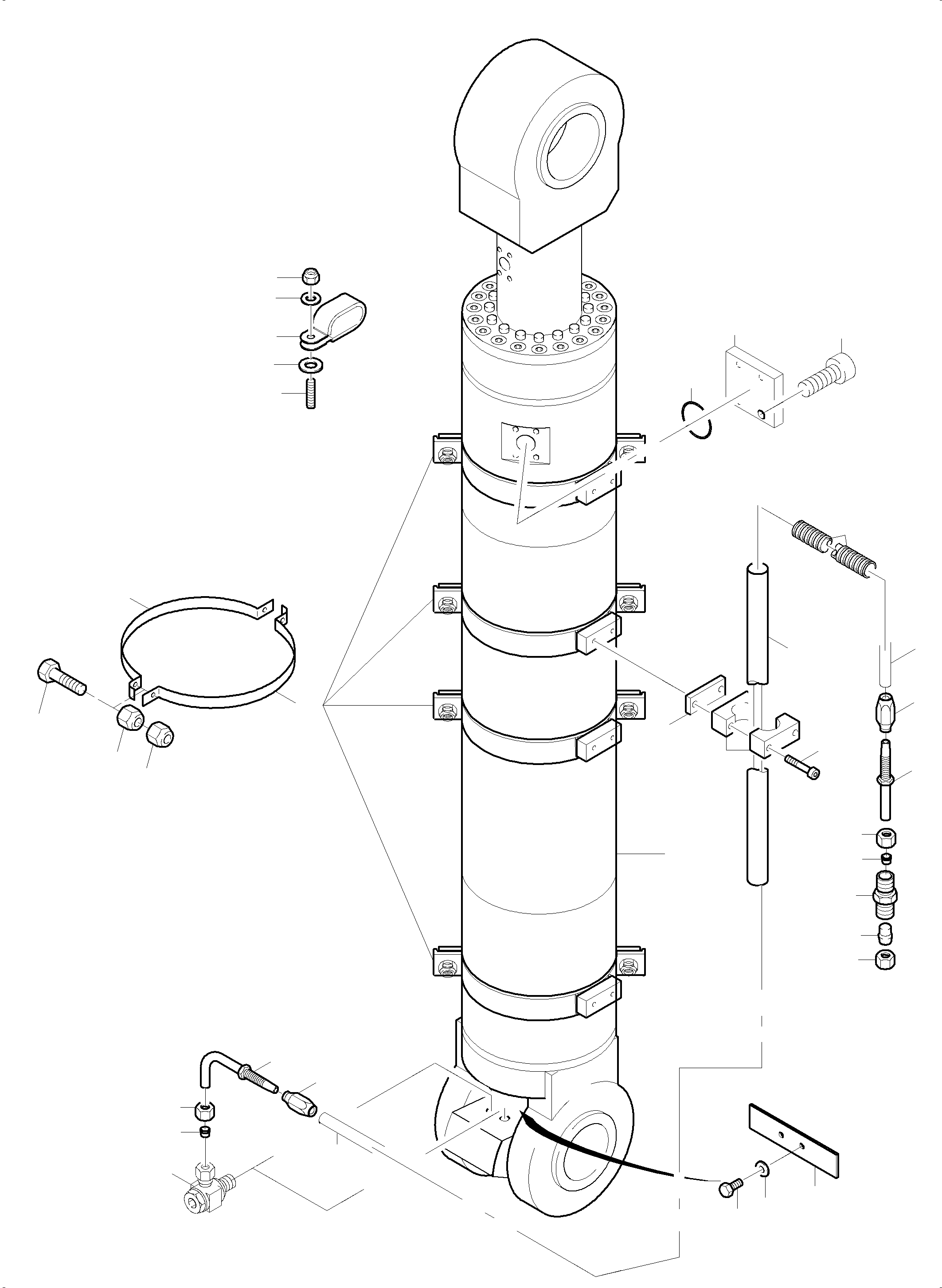 Excavators Mining Komatsu / PC7000-6 S/N 35001(G35001) / Pipes - Bullclam Bucket Cylinder r.h. and l.h.(535-4235 : 535-4235)