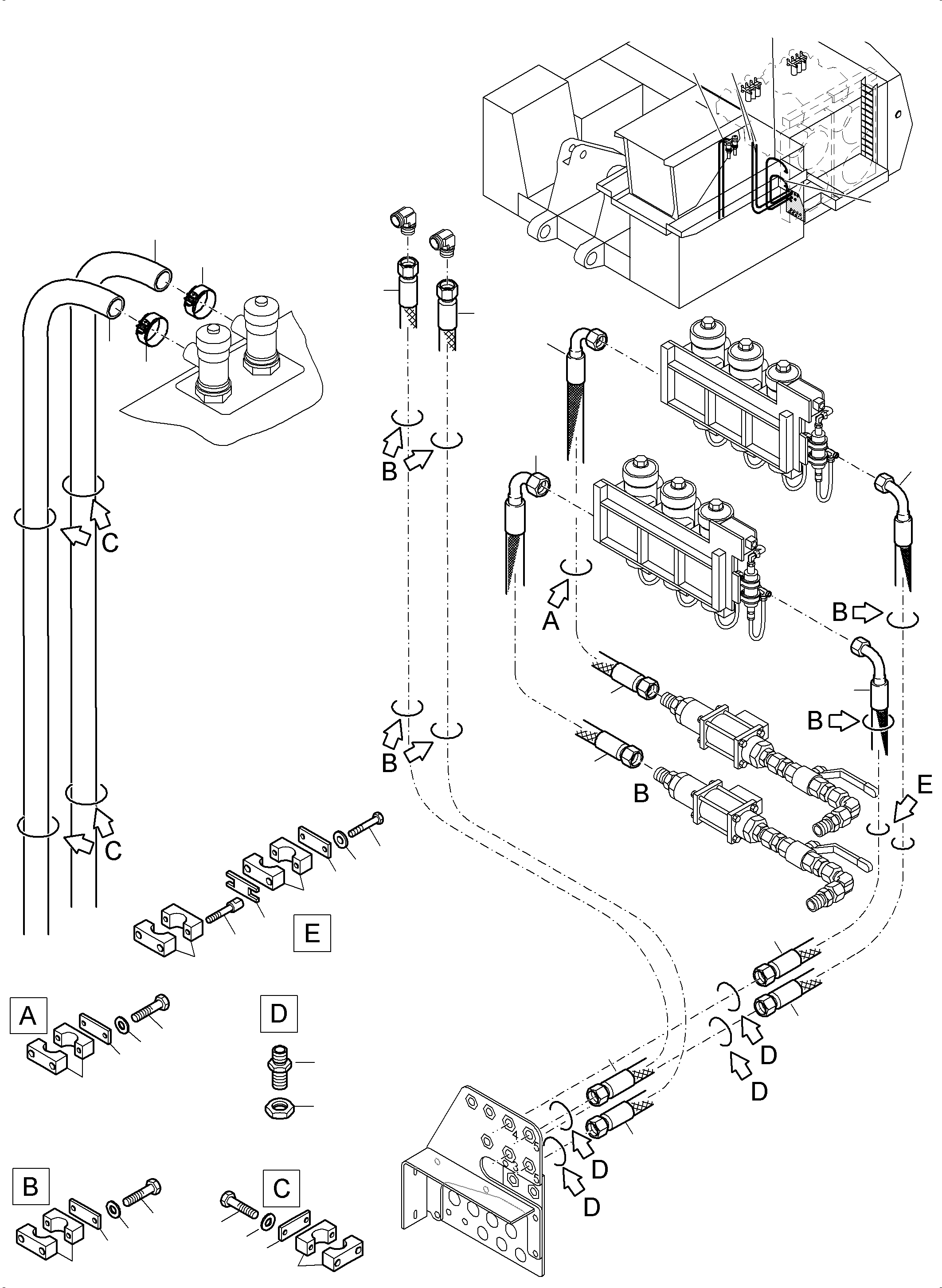 Excavators Mining Komatsu / PC7000-6 S/N 35001(G35001) / Fuel Lines(535-1275 : 535-1275)