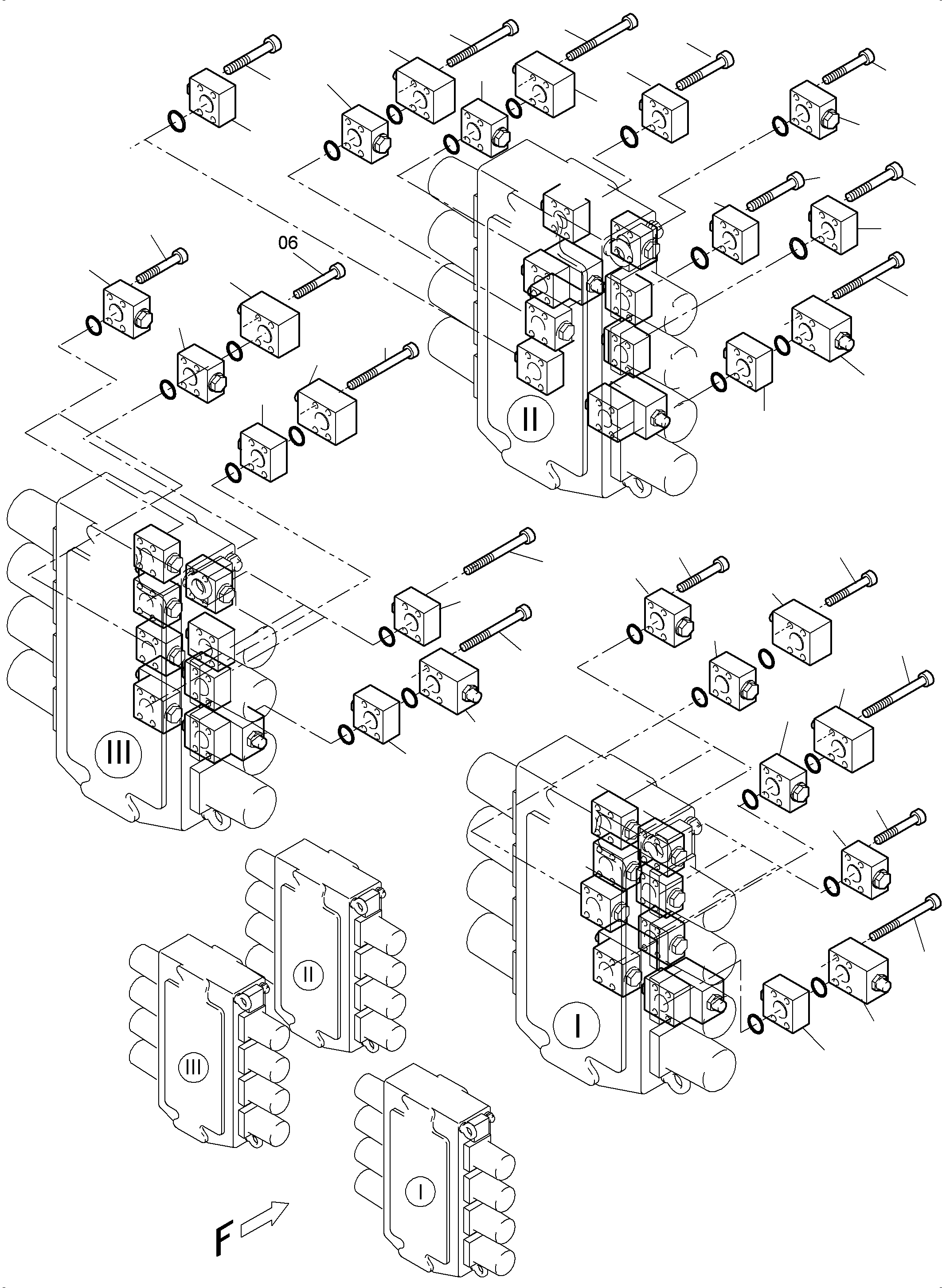 Excavators Mining Komatsu / PC7000-6 S/N 35001(G35001) / Control Block - Secondary Valves,BCE(535-1836 : 535-1836)