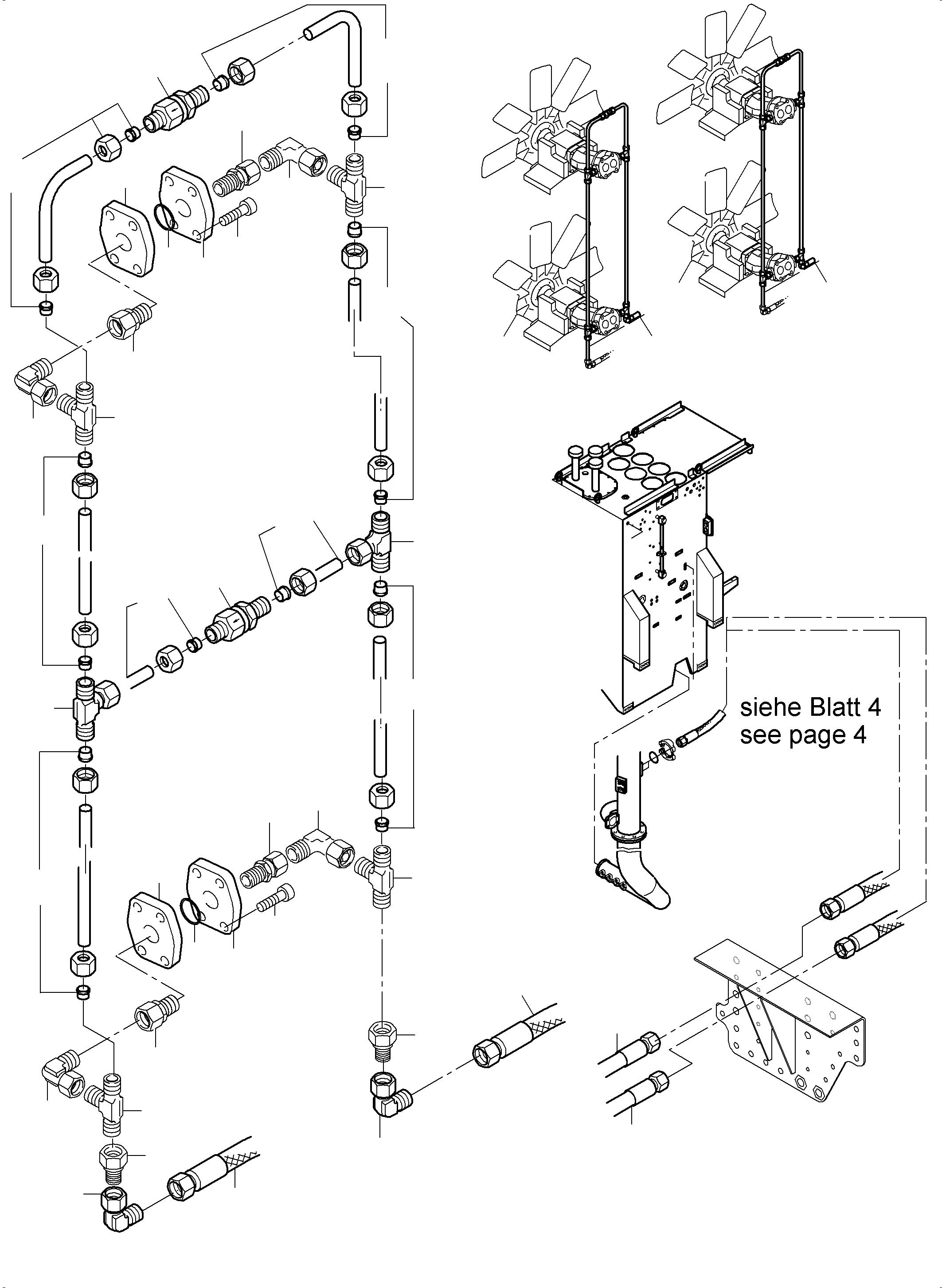 Excavators Mining Komatsu / PC7000-6 S/N 35001(G35001) / Lines - Fan Motors, Fan Pump (Water cooler)(535-1817 : 535-1817)