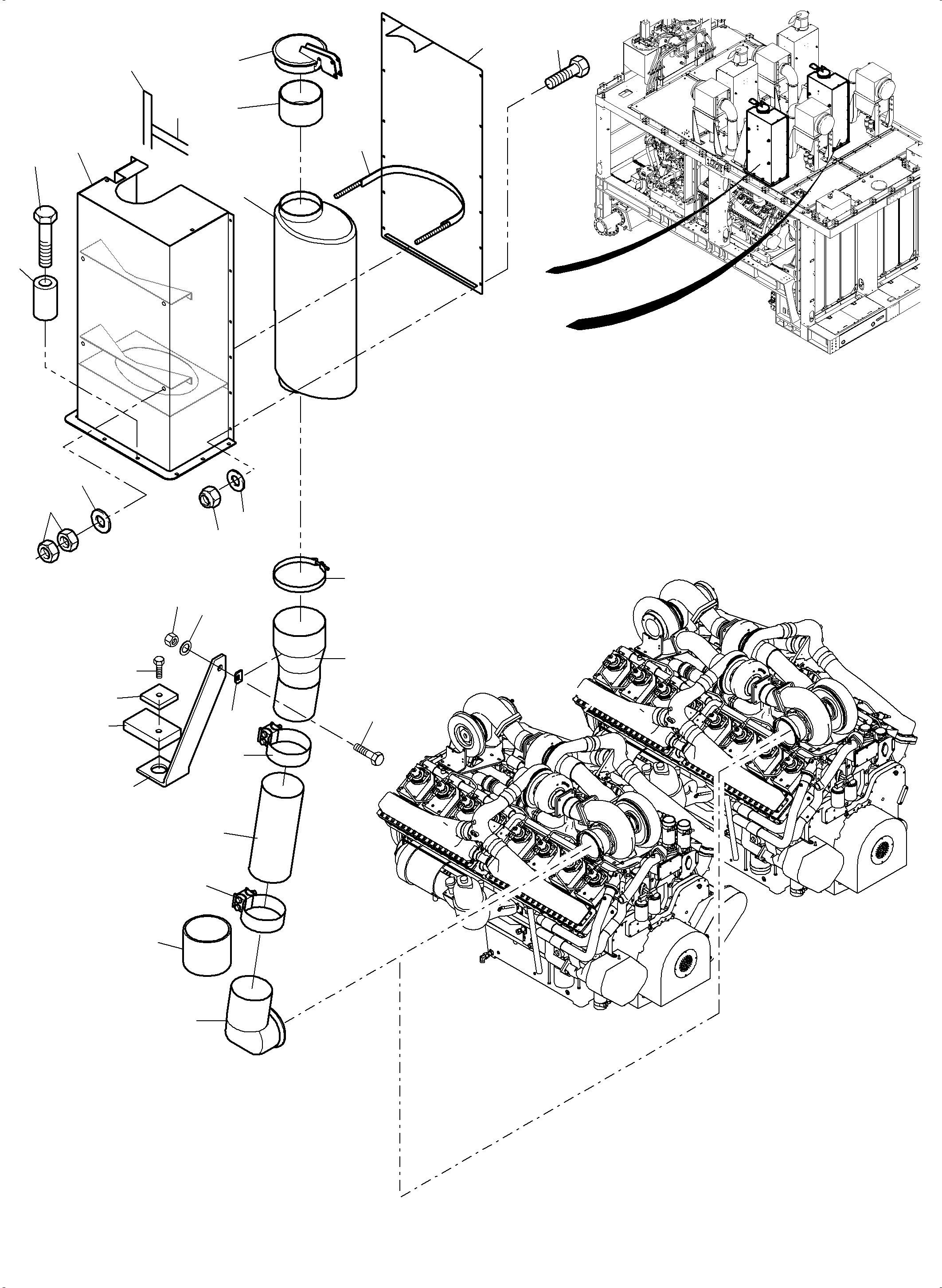 Excavators Mining Komatsu / PC7000-6 S/N 35001(G35001) / Exhaust System(535-1260-1 : 535-1260-1)
