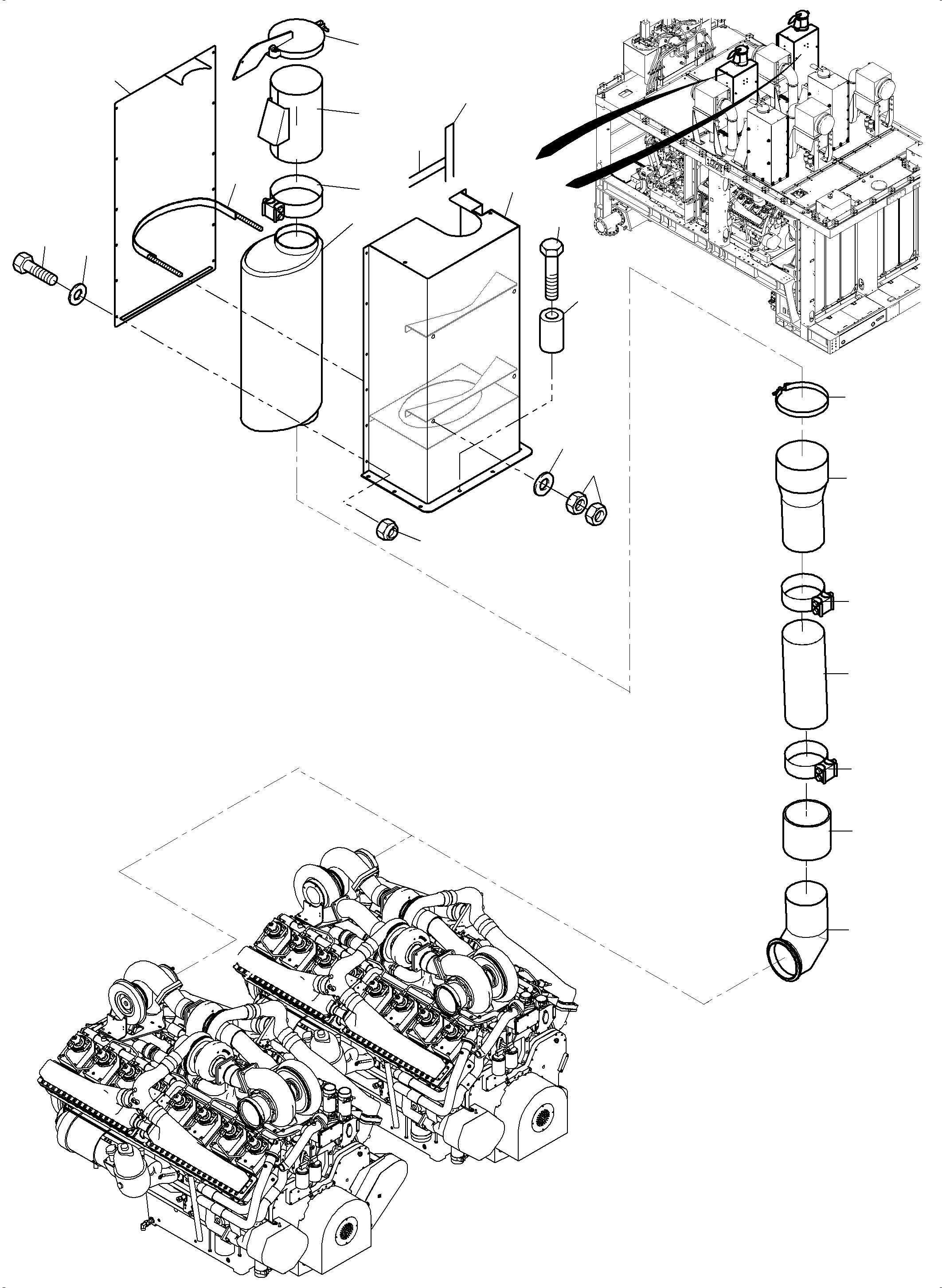 Excavators Mining Komatsu / PC7000-6 S/N 35001(G35001) / Exhaust System(535-1260-1 : 535-1260-1)