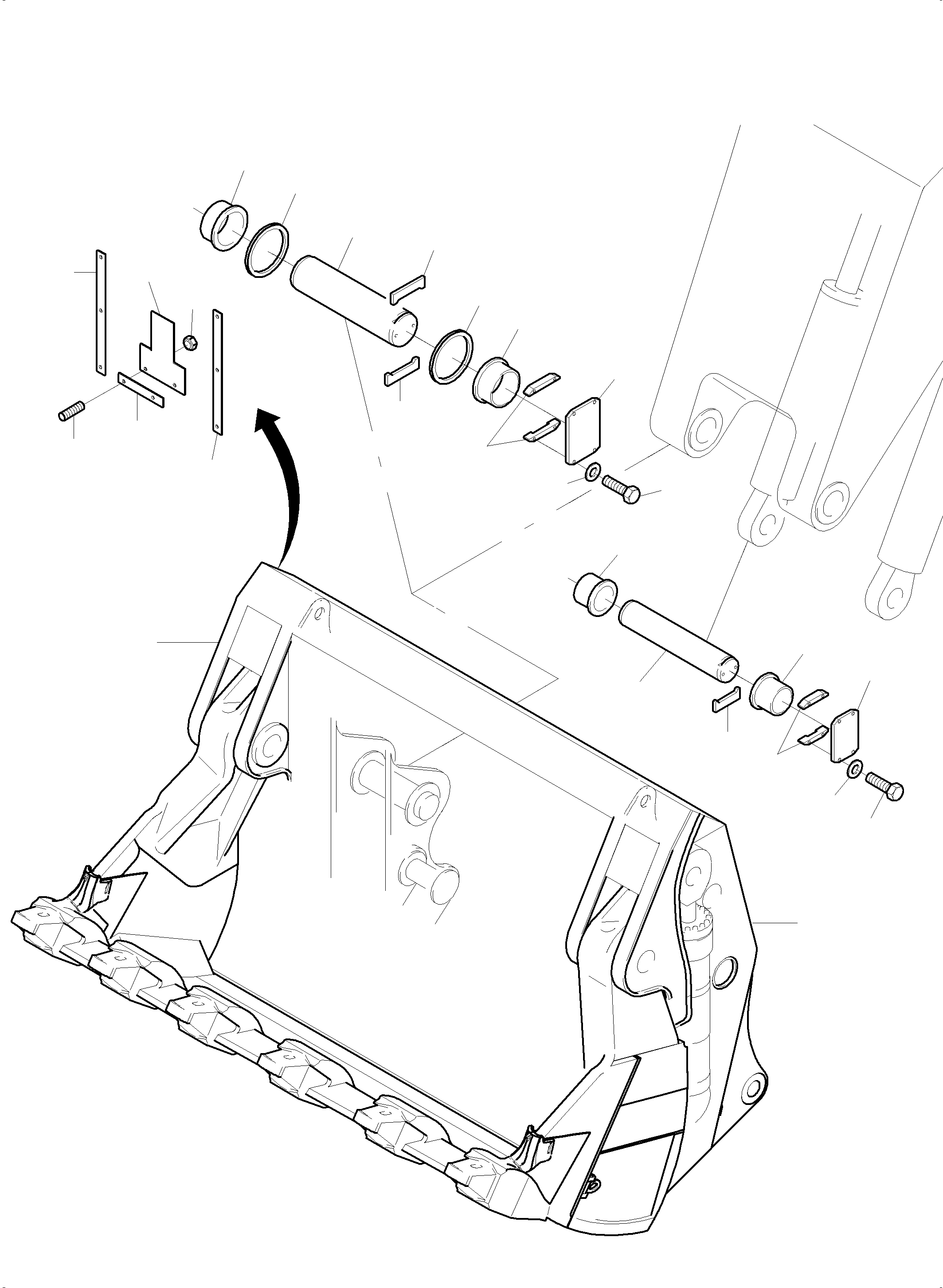 Excavators Mining Komatsu / PC7000-6 S/N 35001(G35001) / Bullclam Bucket 36,0 cbm(535-5000a : 535-5000a)