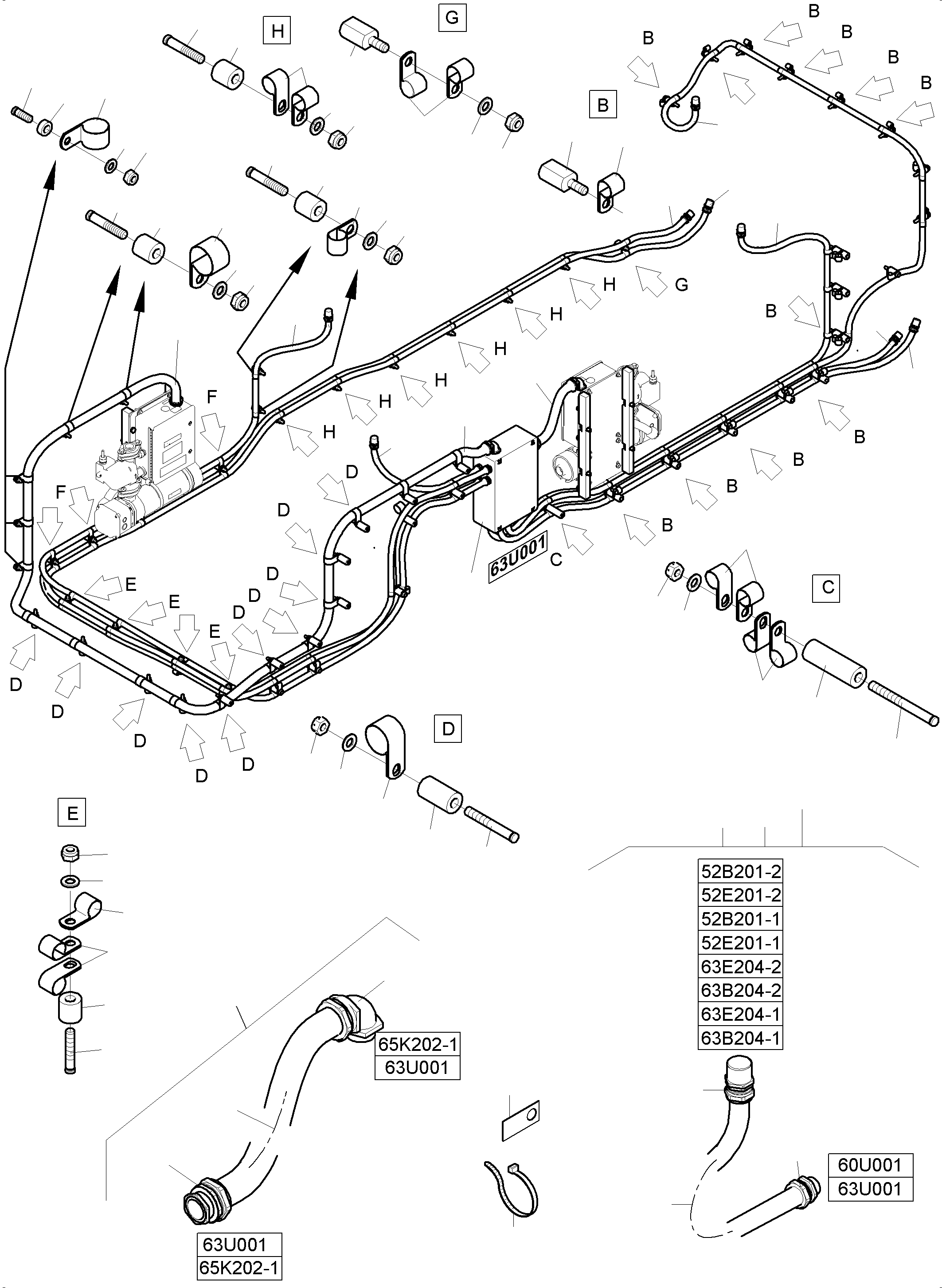 Excavators Mining Komatsu / PC7000-6 S/N 35001(G35001) / Cables-Temperature Conditioning - Engine cool water-Resverve цltank(535-2515 : 535-2515)