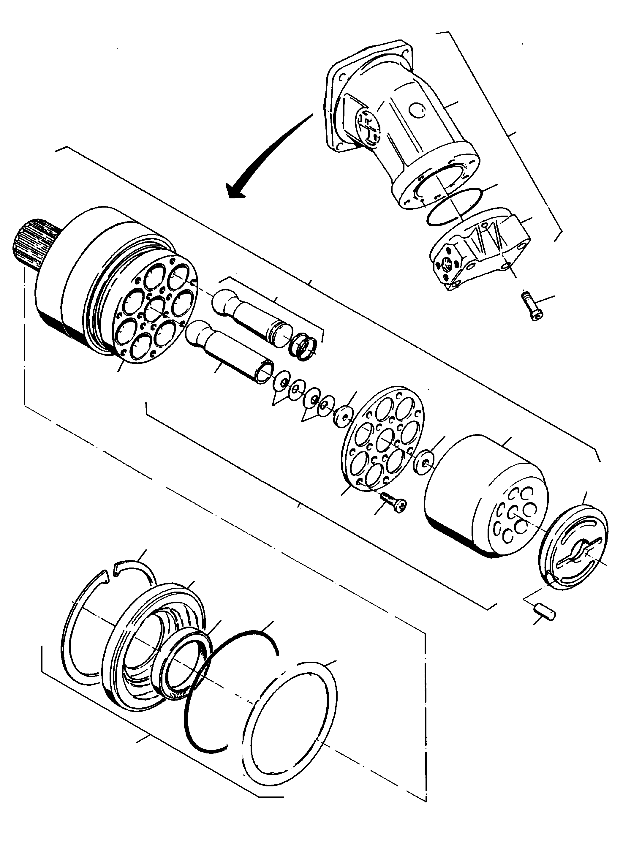 Komatsu parts book diagram for PC 7000-6E 35 003 11.06.2019: HYDRAULIC MOTOR