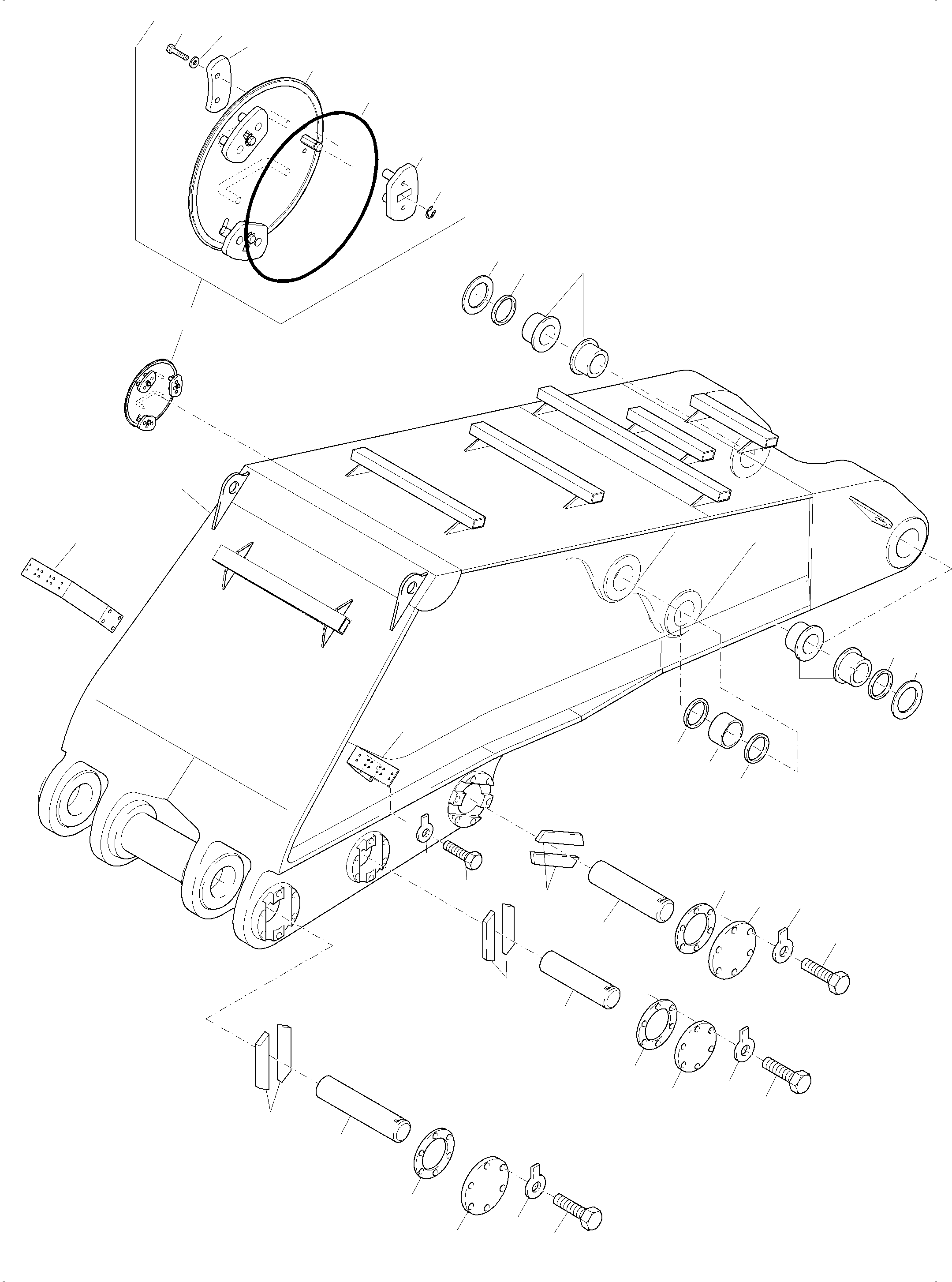 Komatsu parts book diagram for PC 7000-6E 35 003 11.06.2019: BULLCLAM BUCKET BOOM 8,00 M