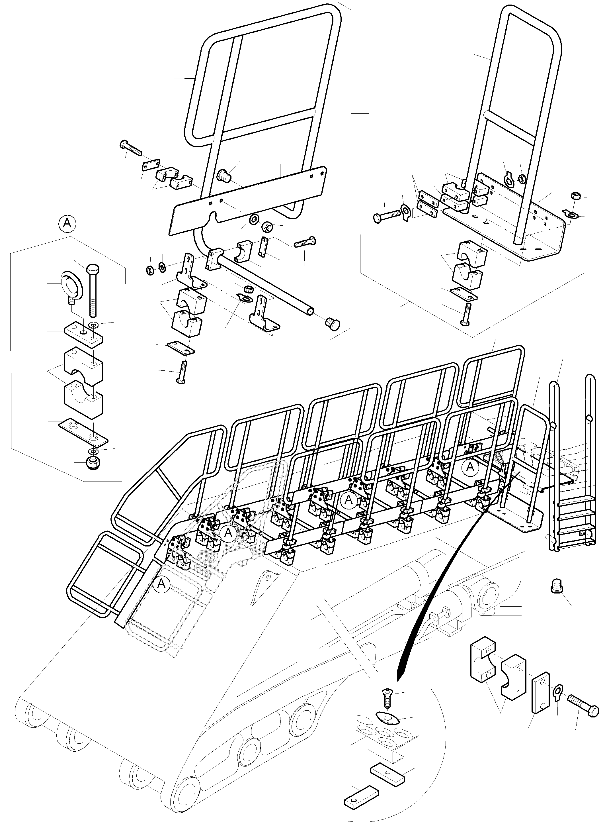 Komatsu parts book diagram for PC 7000-6E 35 003 11.06.2019: BOOM - CATWALK FS