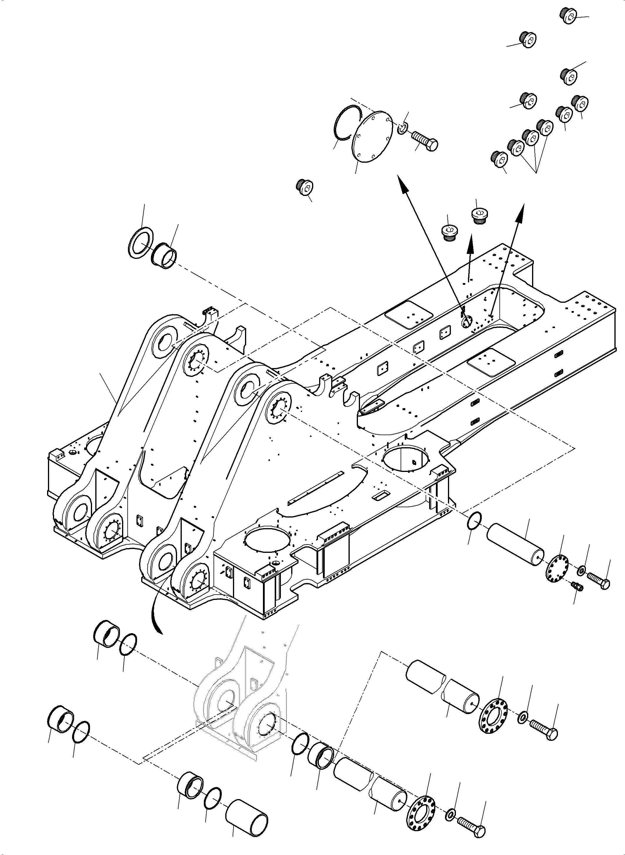 Komatsu parts book diagram for PC 7000-6E 35 003 11.06.2019: SUPERSTRUCTURE PLATFORM