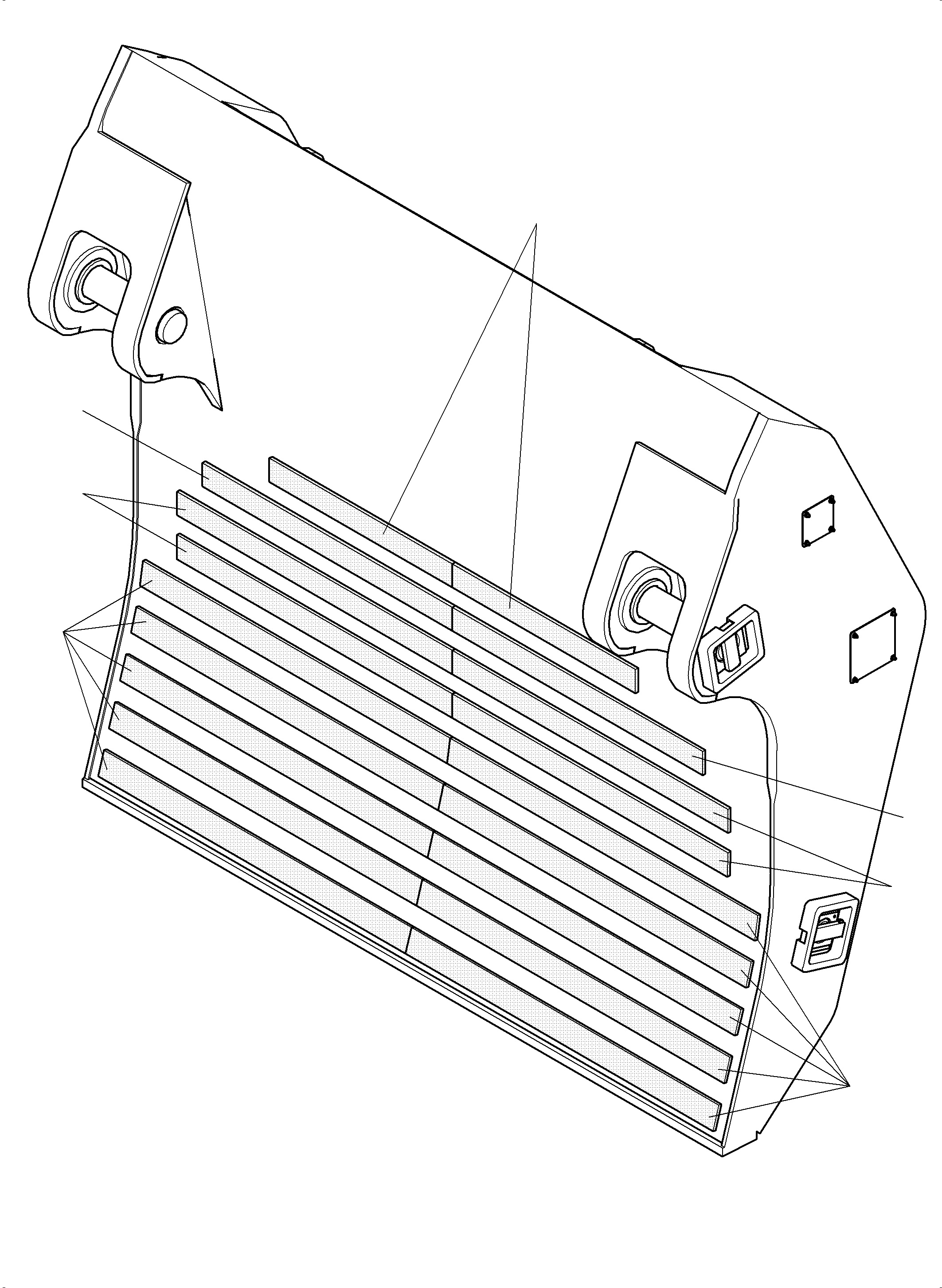 Komatsu parts book diagram for PC 7000-6E 35 003 11.06.2019: WEAR AND TEAR PARTS -BACK PANEL 36 CBM
