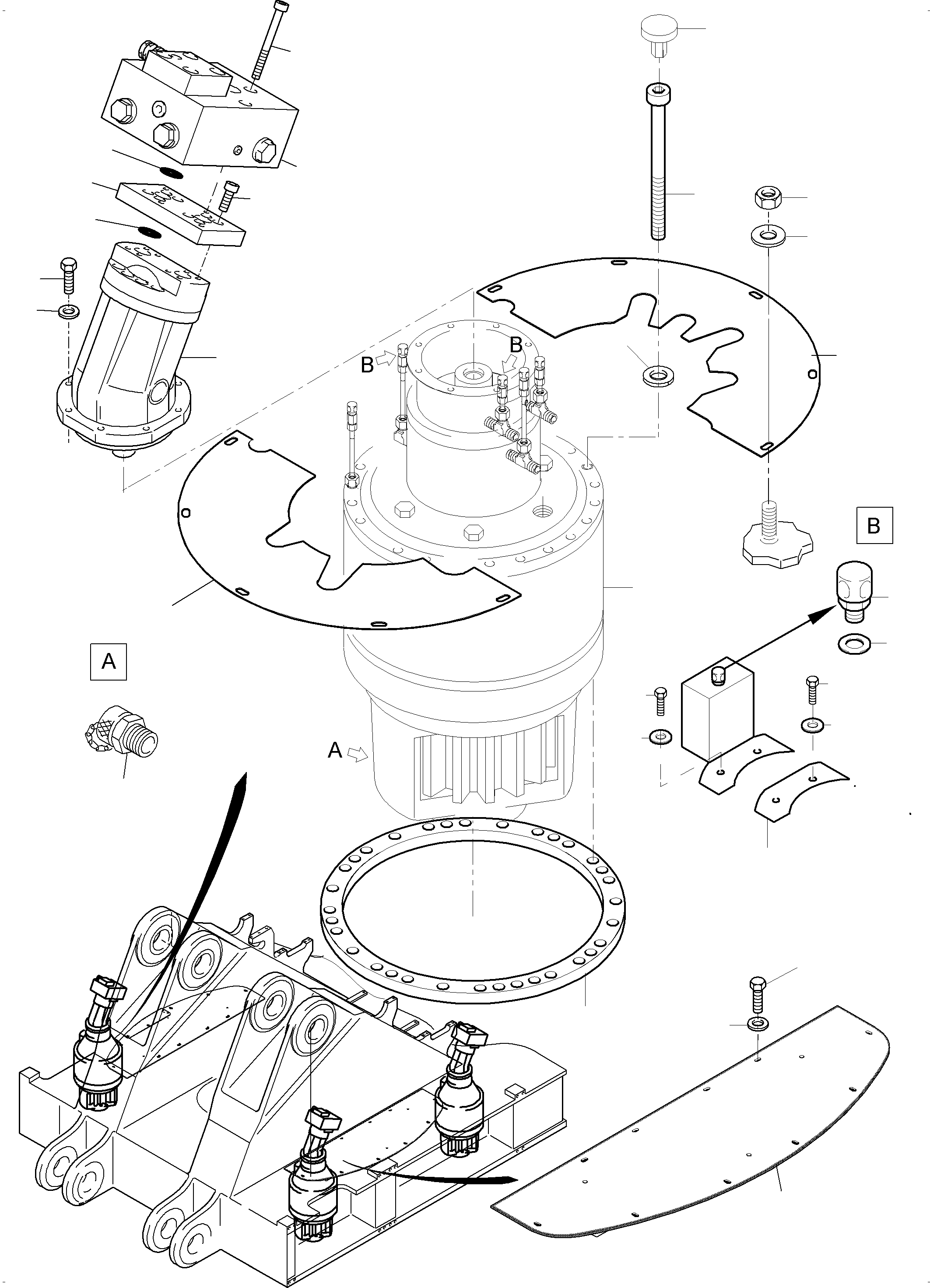 Komatsu parts book diagram for PC 7000-6E 35 003 11.06.2019: SLEW GEAR ARR.