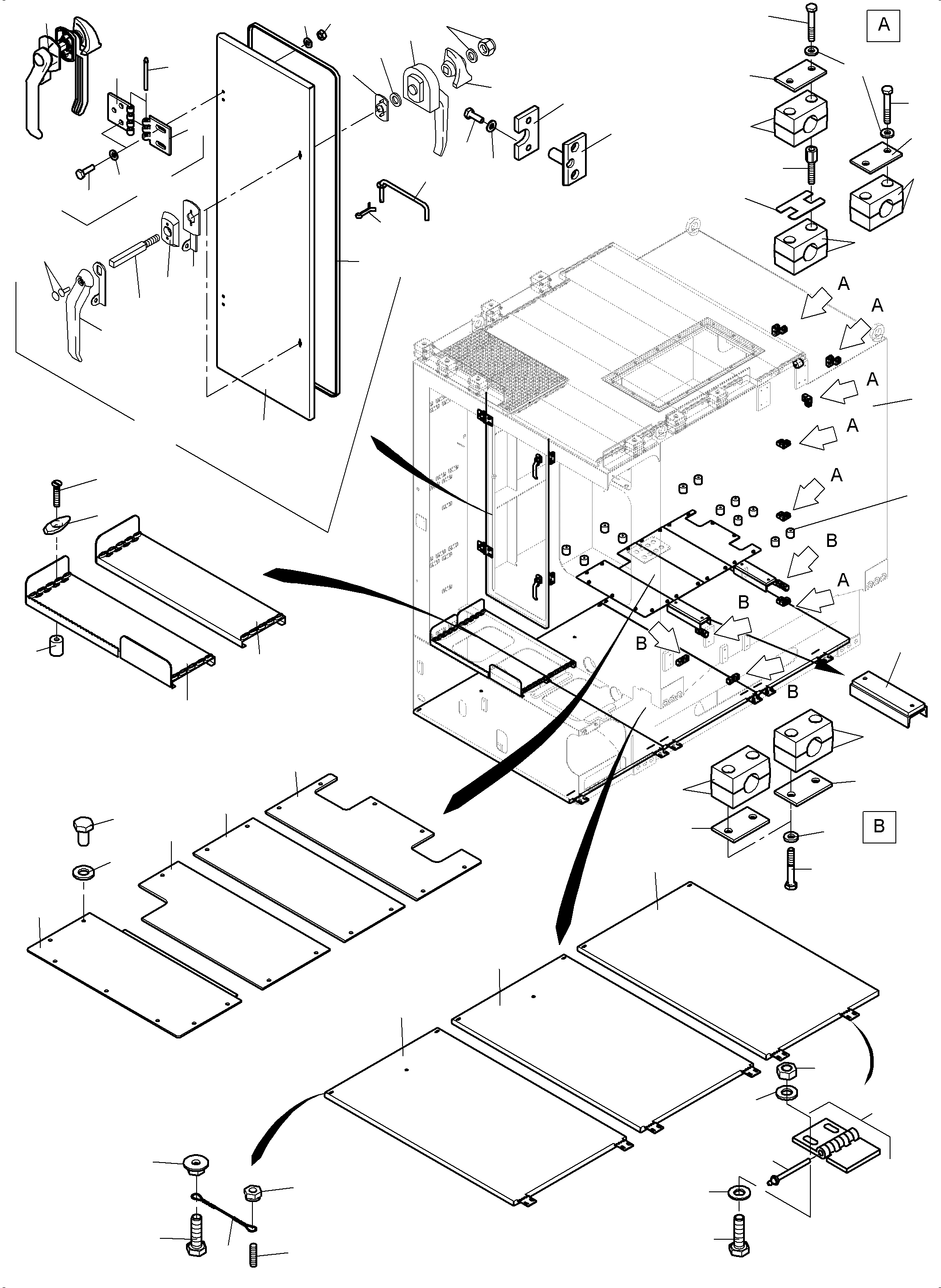 Komatsu parts book diagram for PC 7000-6E 35 003 11.06.2019: MS-SWITCH CABINET