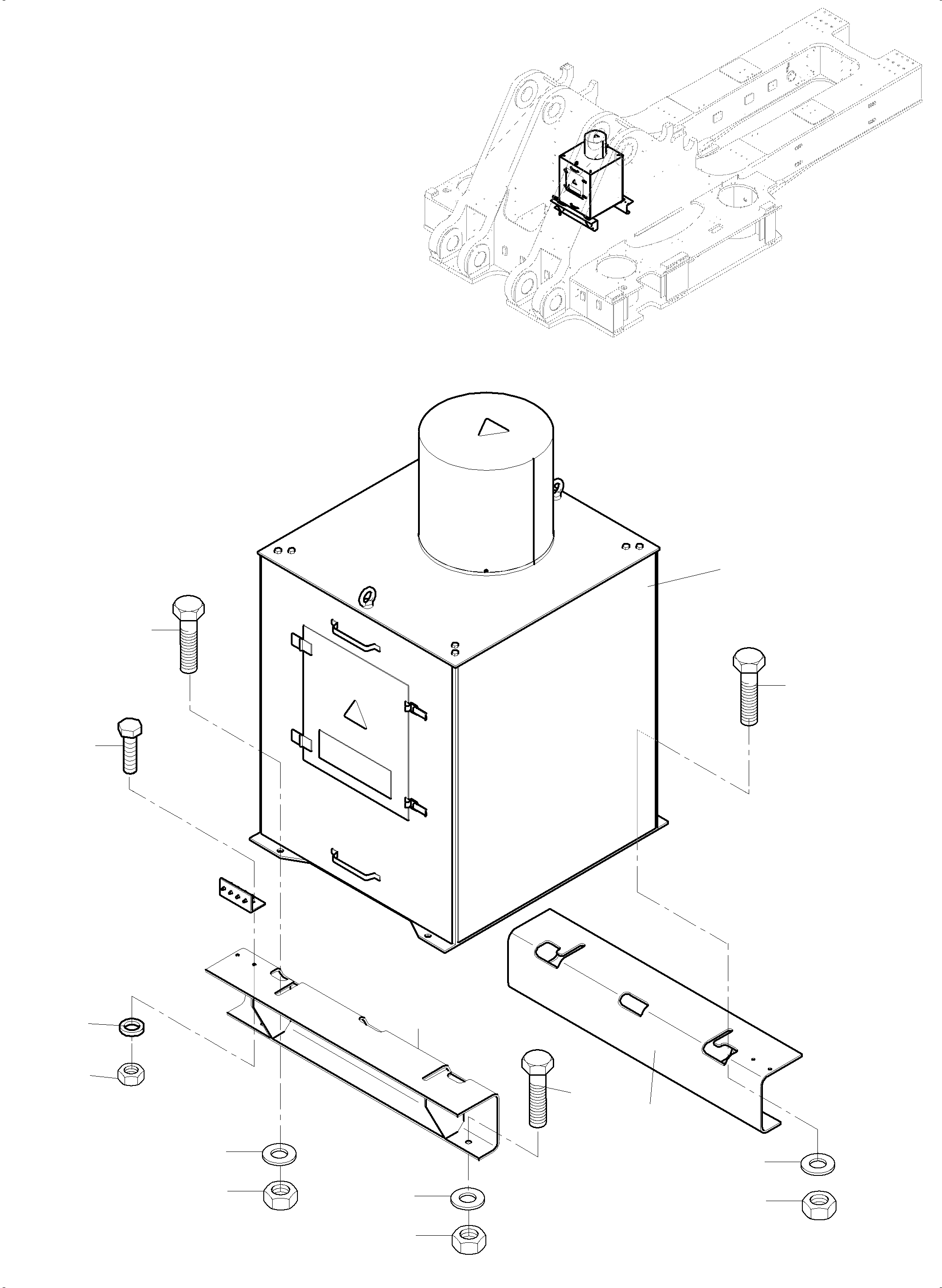 Komatsu parts book diagram for PC 7000-6E 35 003 11.06.2019: SLIP RING MOUNTING