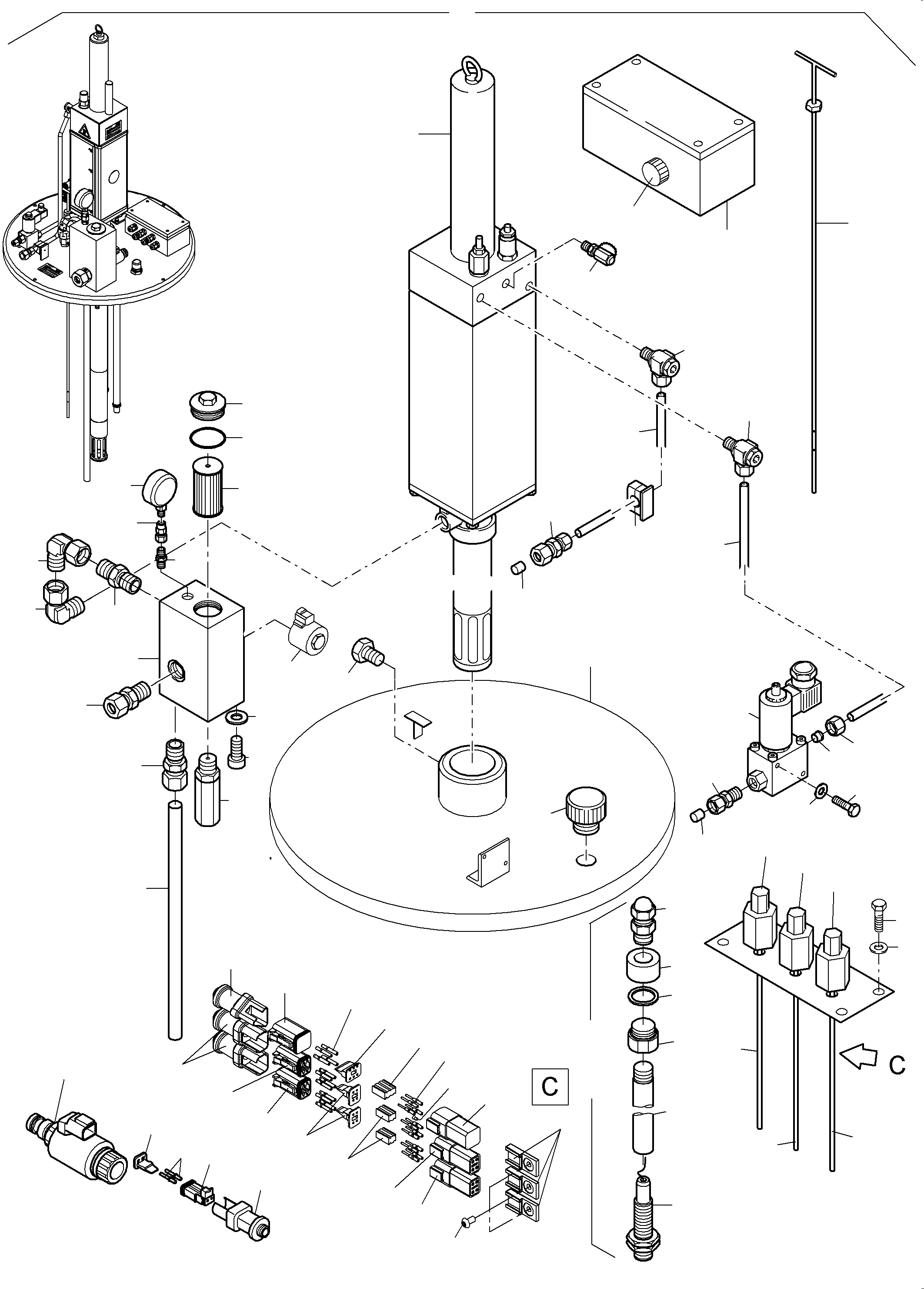 Komatsu parts book diagram for PC 7000-6E 35 003 11.06.2019: LUBE PUMP STATION