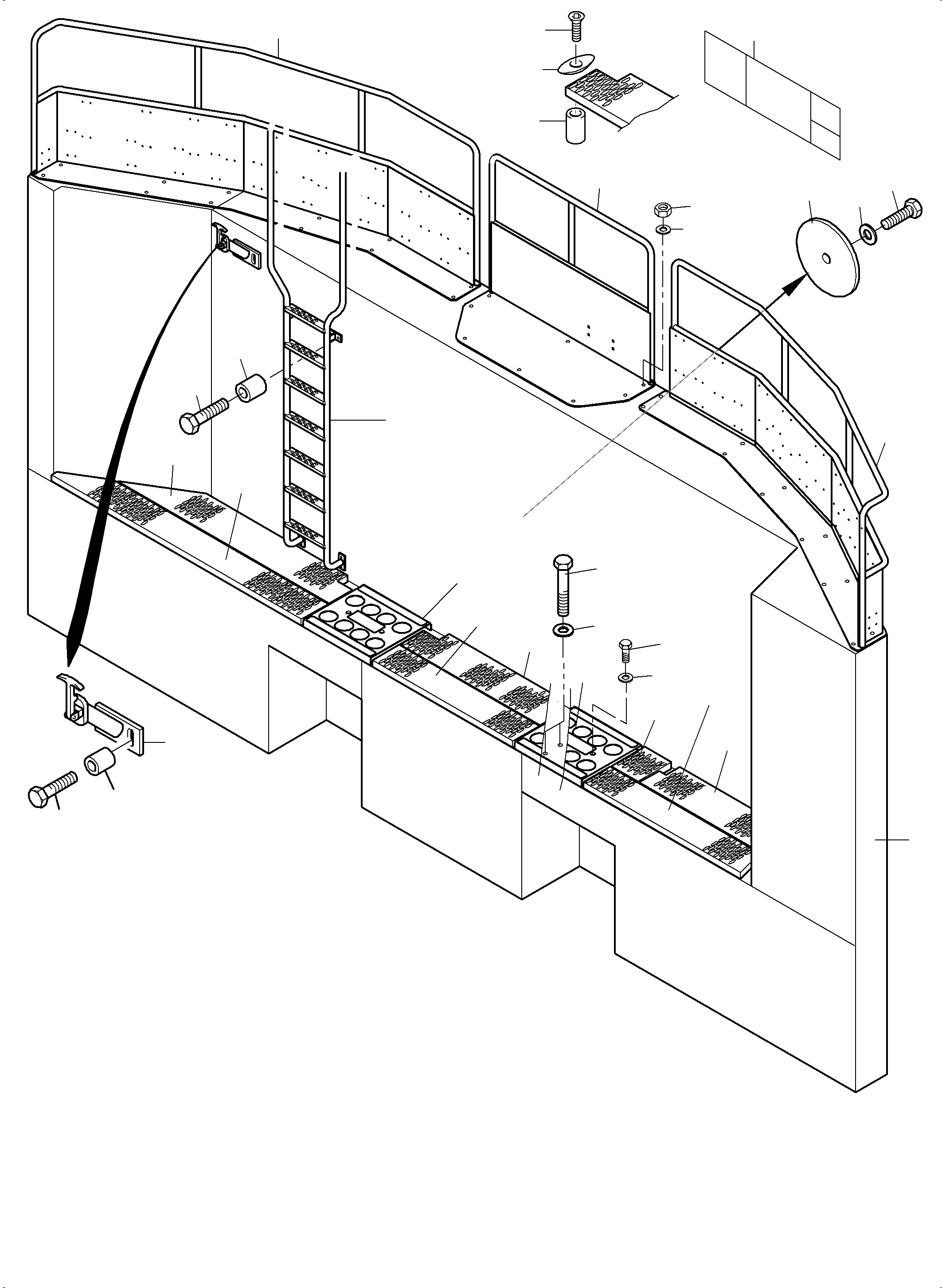 Komatsu parts book diagram for PC 7000-6E 35 003 11.06.2019: COUNTERWIEGHT ARR.