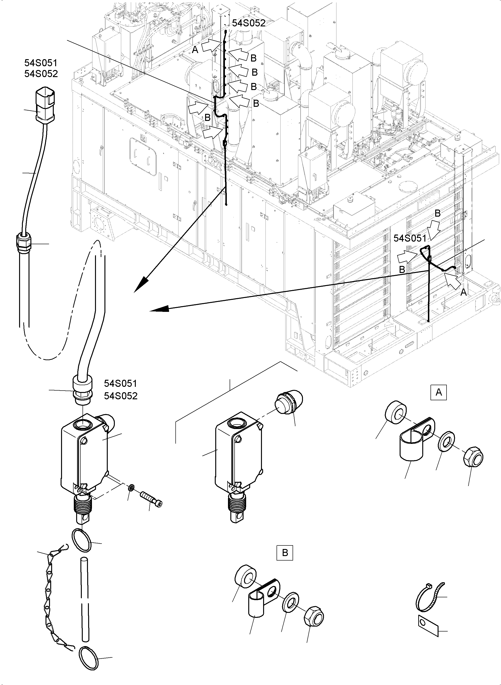 Komatsu parts book diagram for PC 7000-6E 35 003 11.06.2019: ENGINE STOP