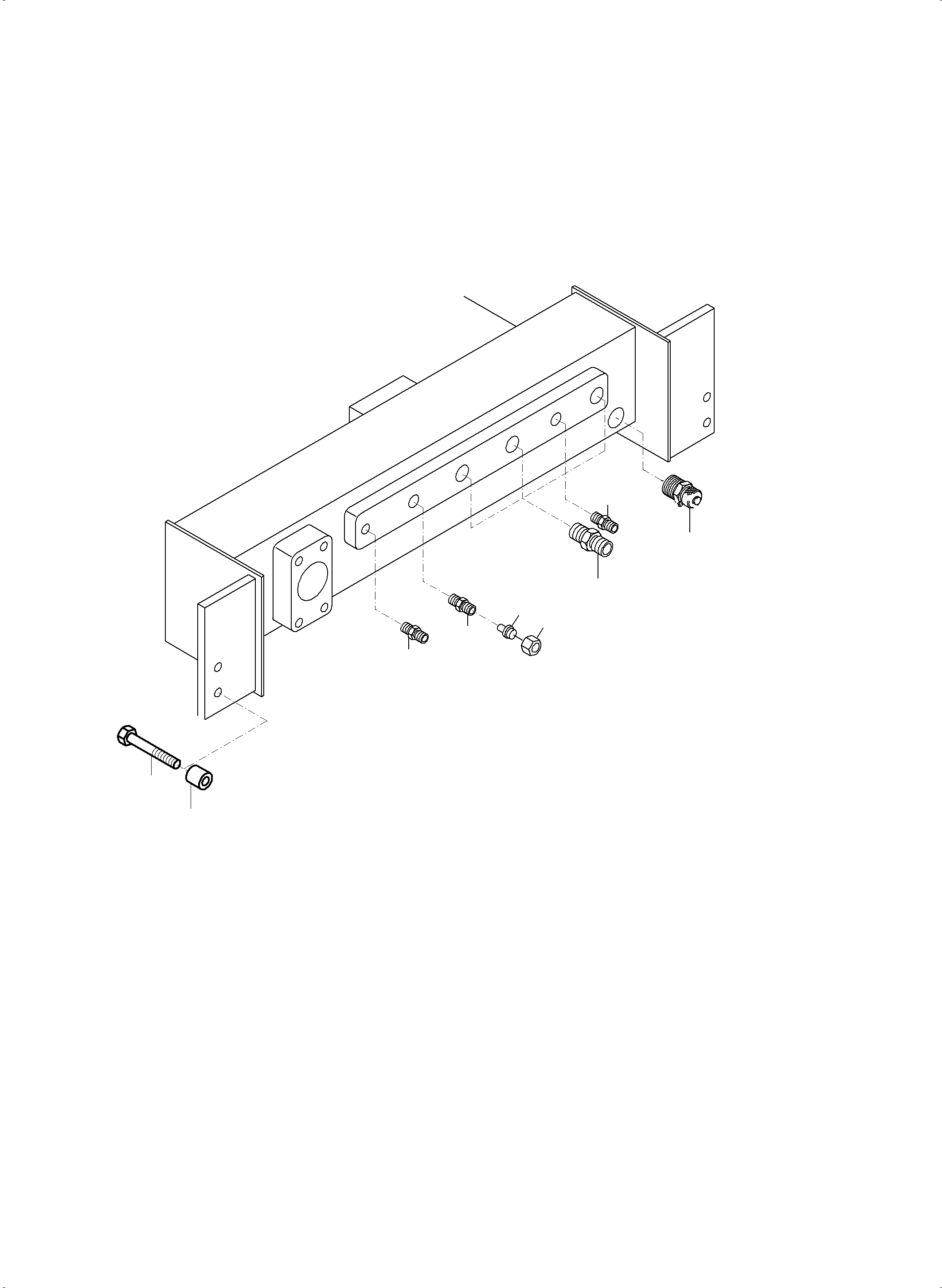 Komatsu parts book diagram for PC 7000-6E 35 003 11.06.2019: LEAKAGE OIL TANK ASSY.