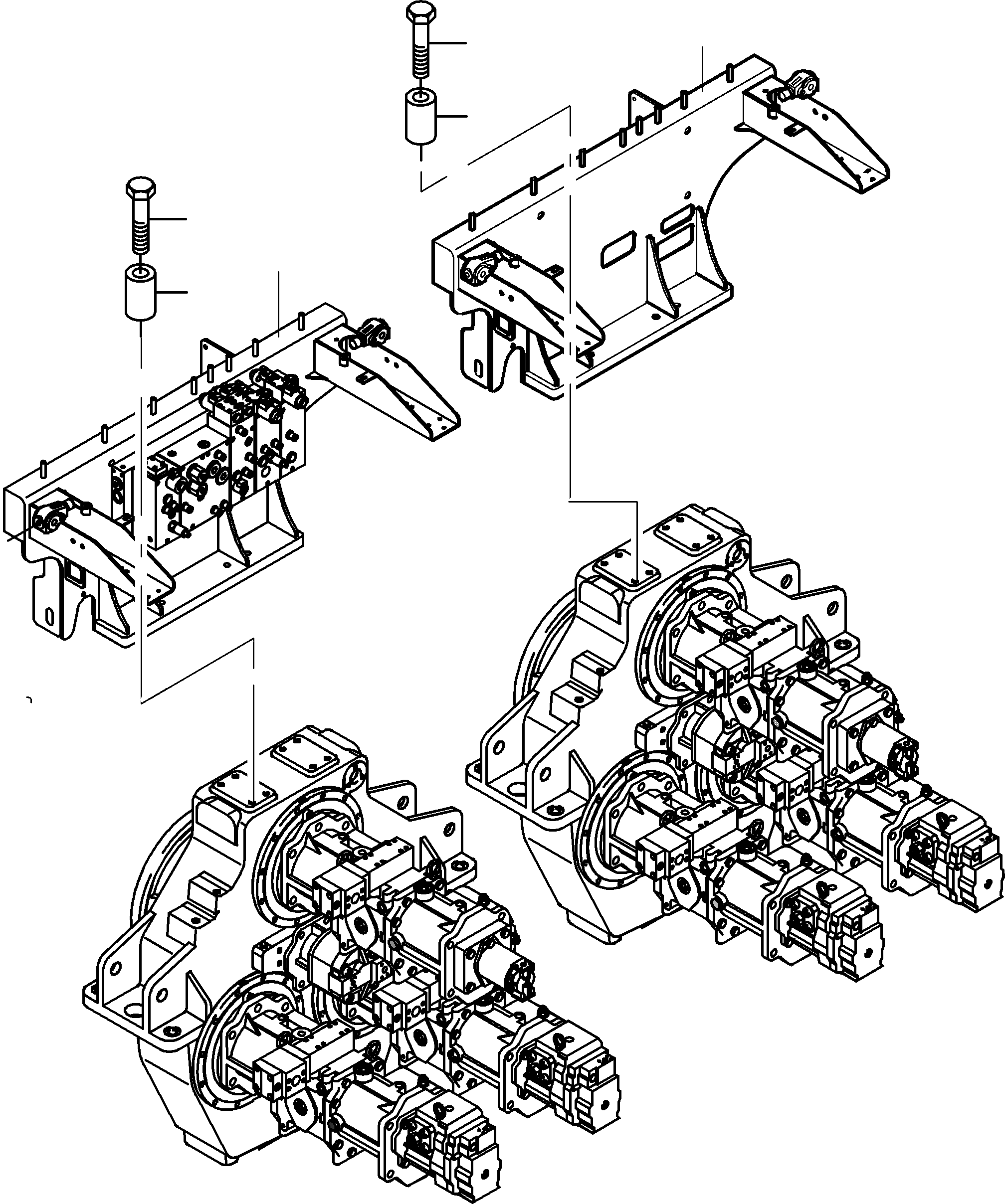 Komatsu parts book diagram for PC 7000-6E 35 003 11.06.2019: MOUNTING CONTROL- AND FILTER PLATES