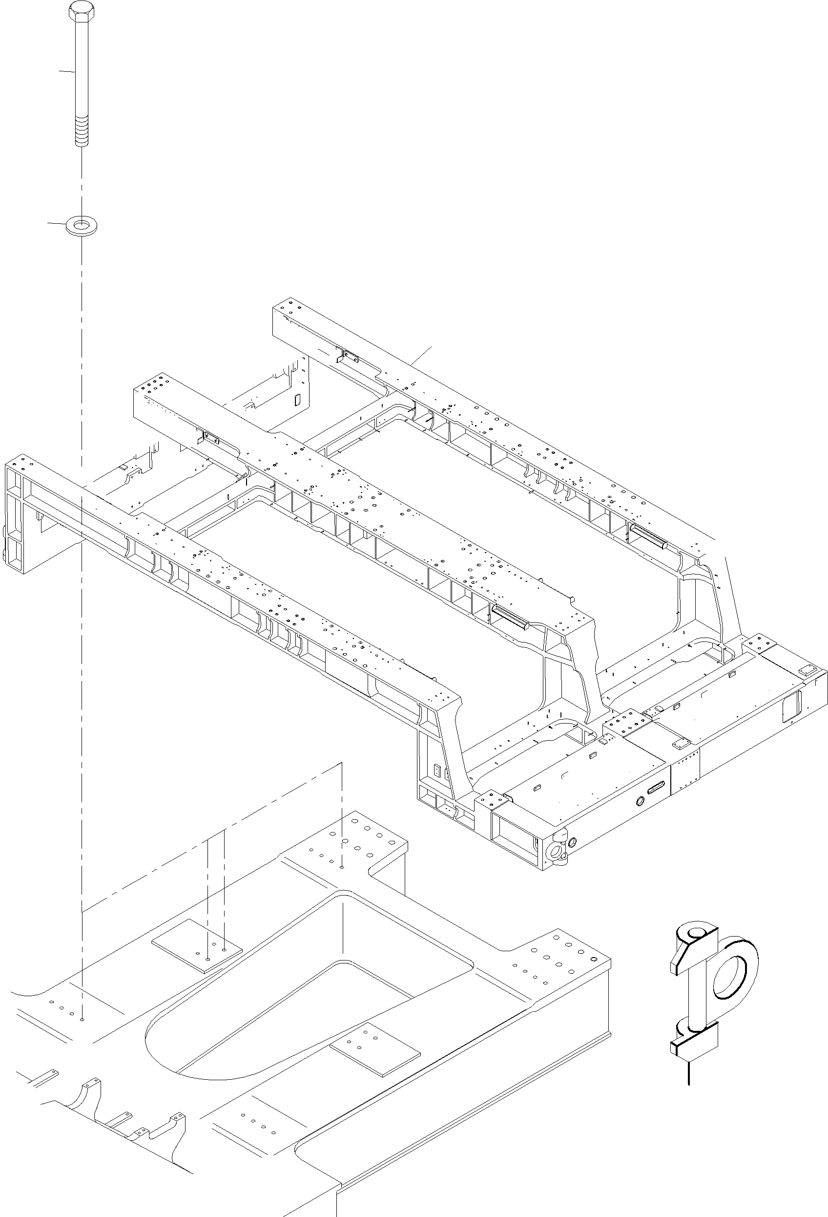 Komatsu parts book diagram for PC 7000-6E 35 003 11.06.2019: POWER FRAME ARR.