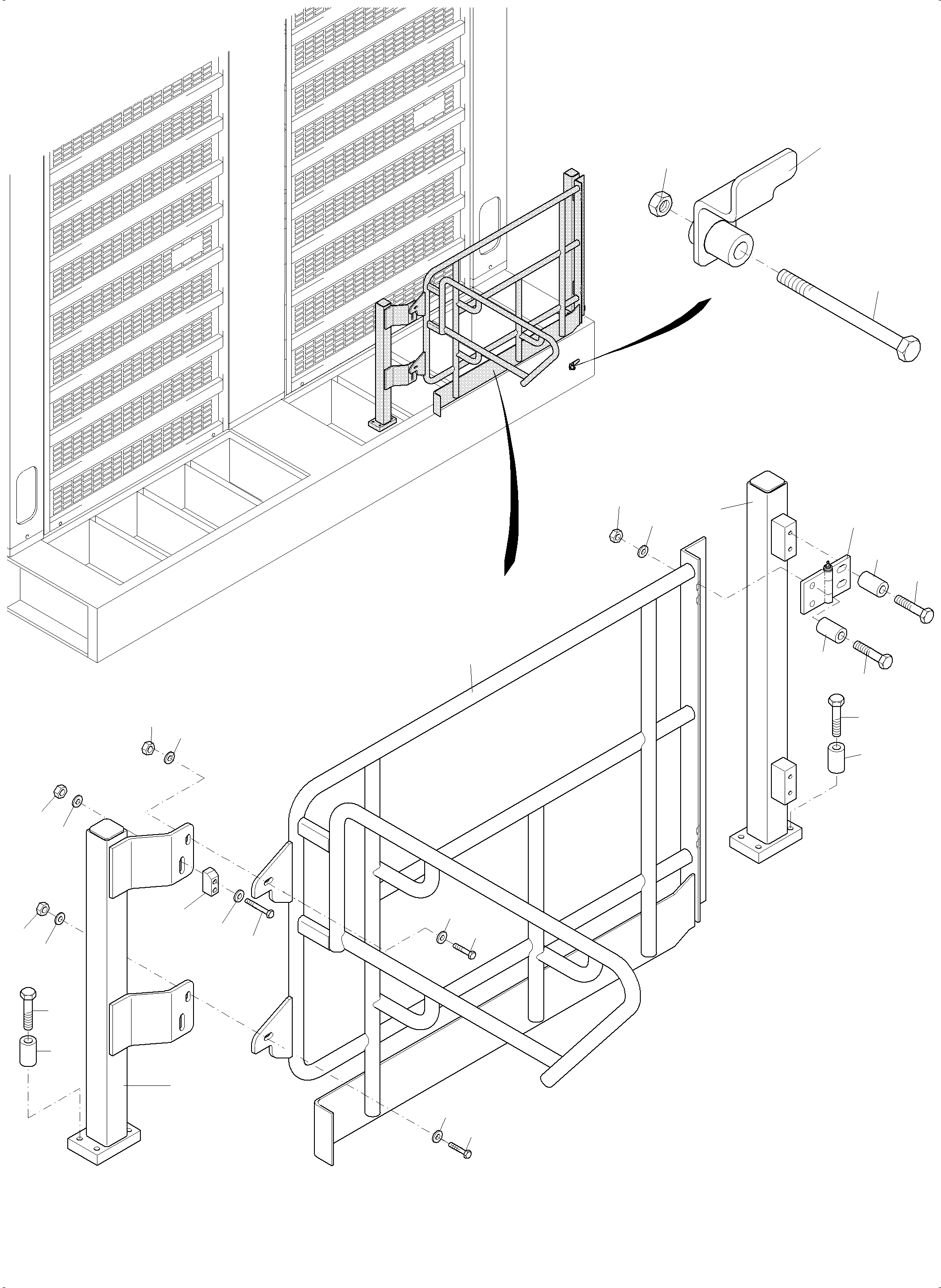 Komatsu parts book diagram for PC 7000-6E 35 003 11.06.2019: MACHINE COVERING