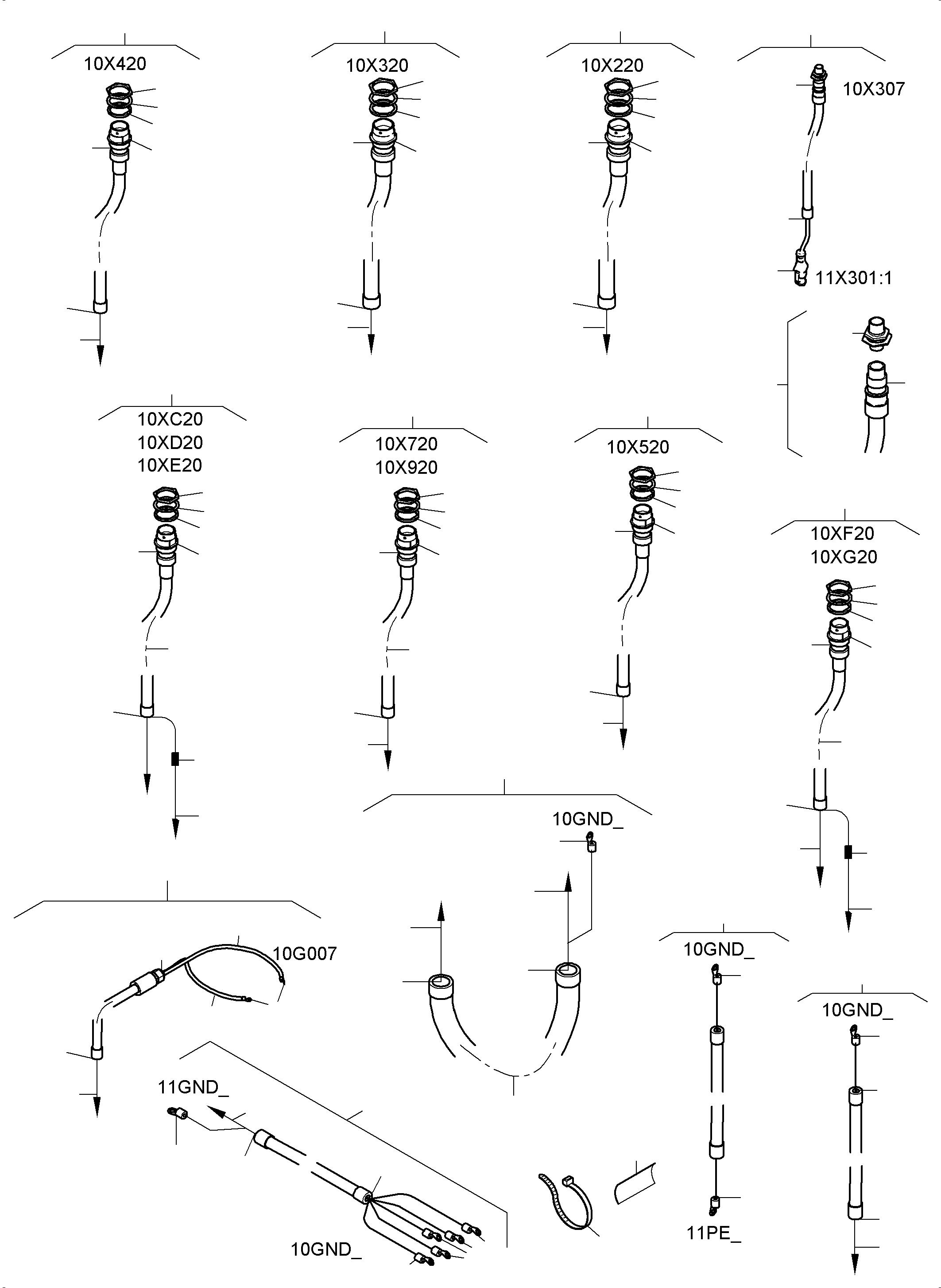 Komatsu parts book diagram for PC 7000-6E 35 003 11.06.2019: CABLE CSA - CAB SUPPORT