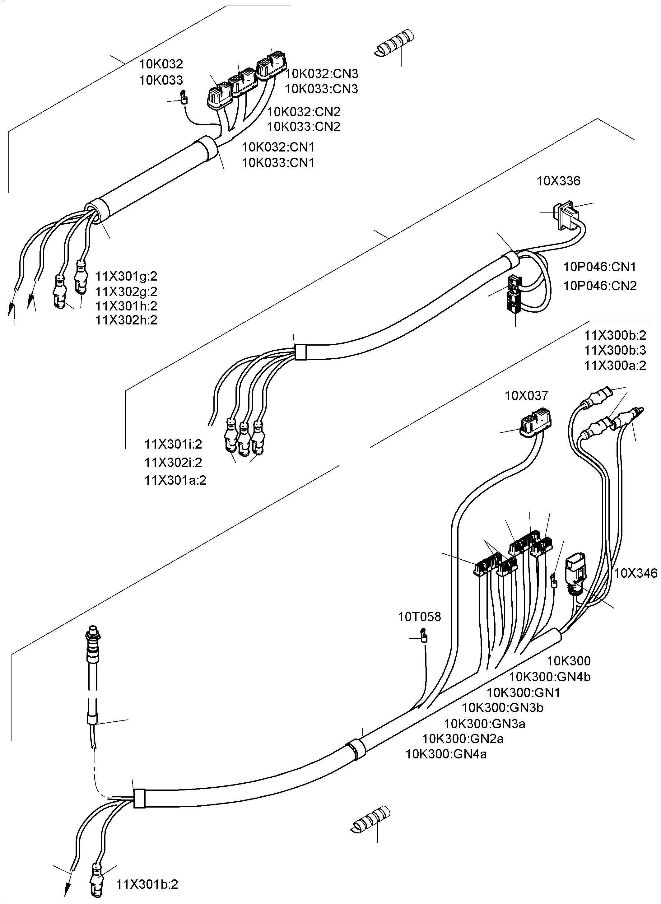 Komatsu parts book diagram for PC 7000-6E 35 003 11.06.2019: CABLE CSA - CAB SUPPORT