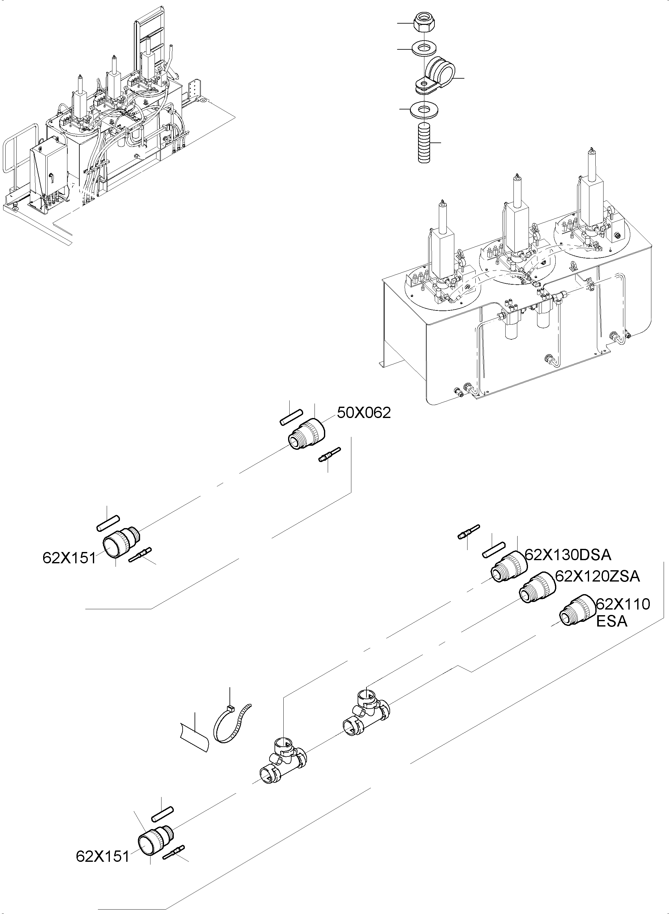 Komatsu parts book diagram for PC 7000-6E 35 003 11.06.2019: ELECTRIC PARTS LUBE SYSTEM