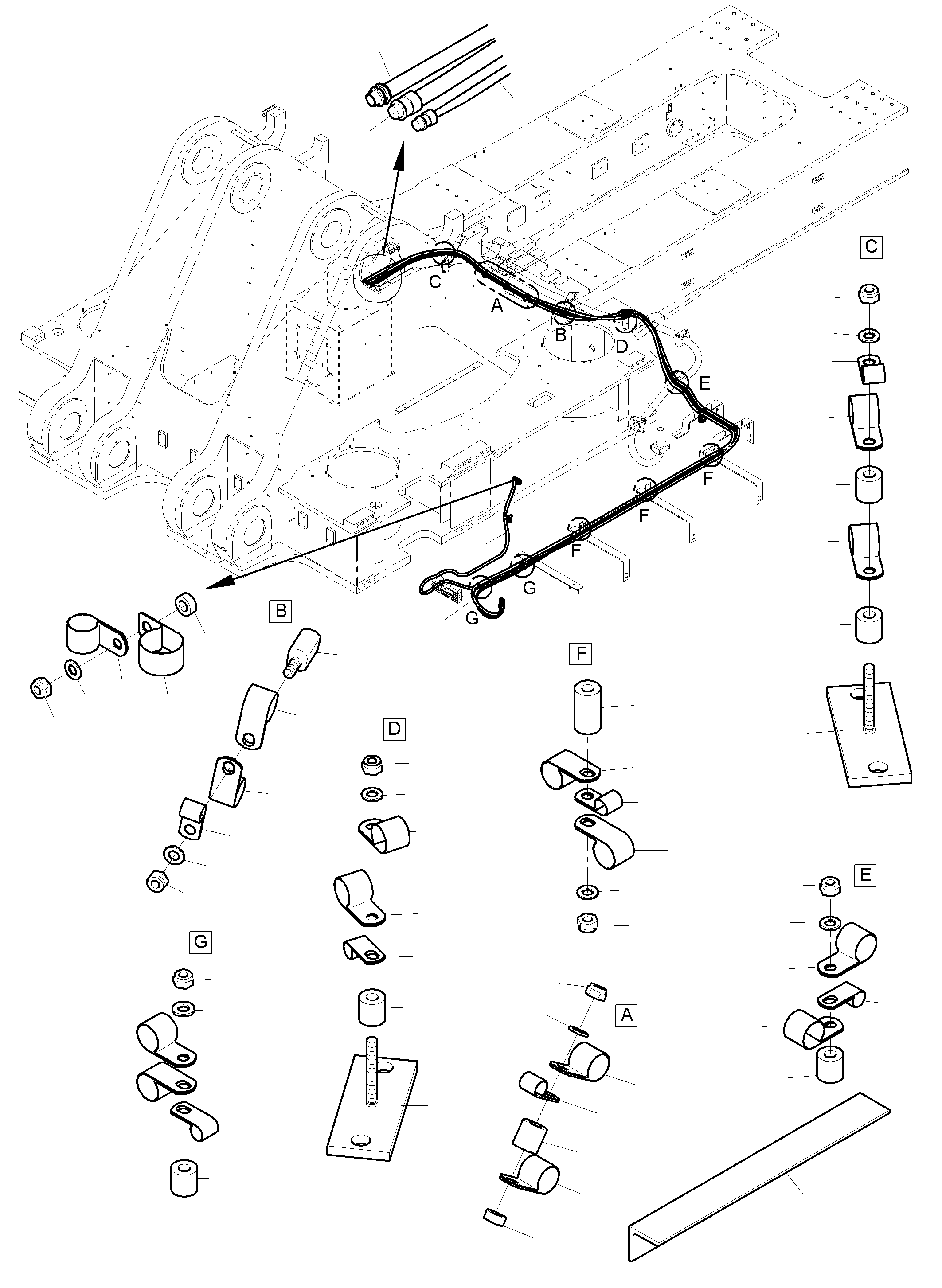 Komatsu parts book diagram for PC 7000-6E 35 003 11.06.2019: OW/CSA-CABLE MS/NS- SLIP RING