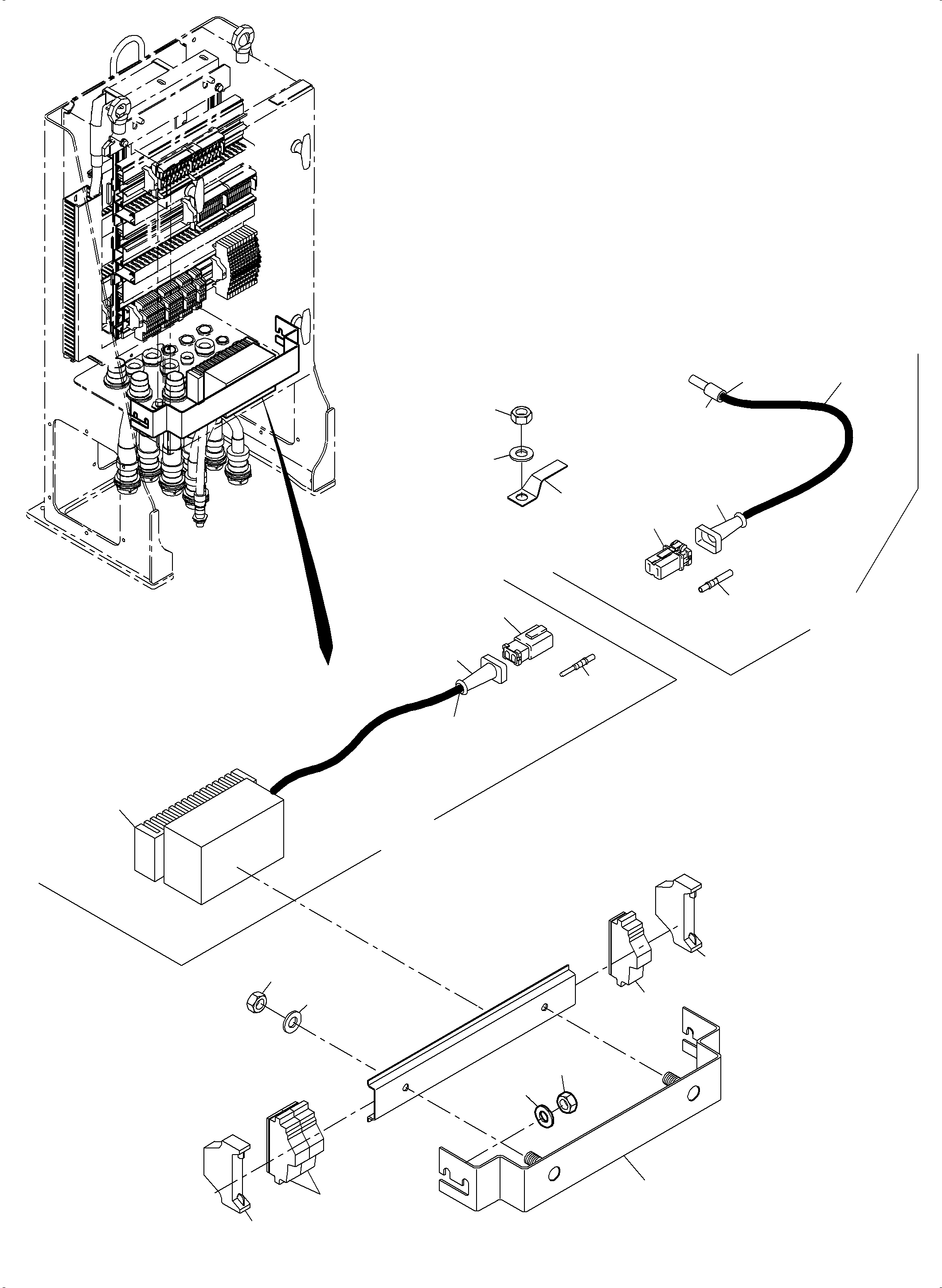 Komatsu parts book diagram for PC 7000-6E 35 003 11.06.2019: SWITCH CABINET ORT 51