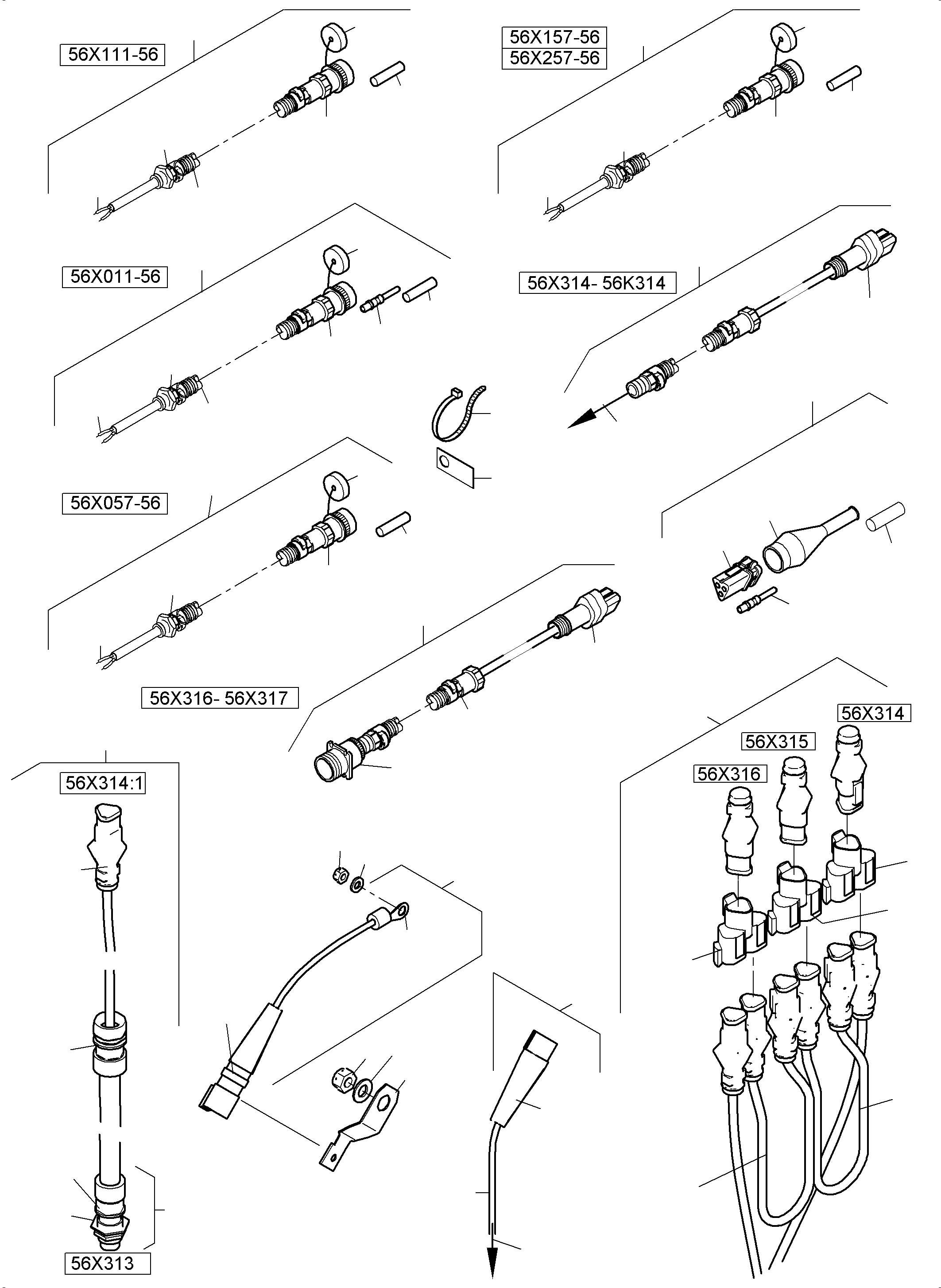 Komatsu parts book diagram for PC 7000-6E 35 003 11.06.2019: SWITCH CABINET ORT 56