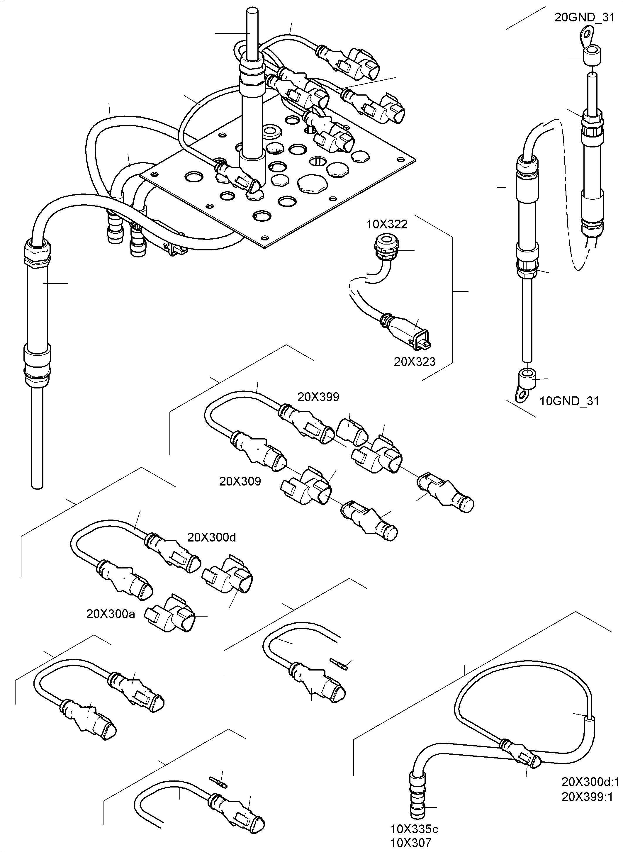 Komatsu parts book diagram for PC 7000-6E 35 003 11.06.2019: CABIN-HARNESSES-ELECTRIC-CSA