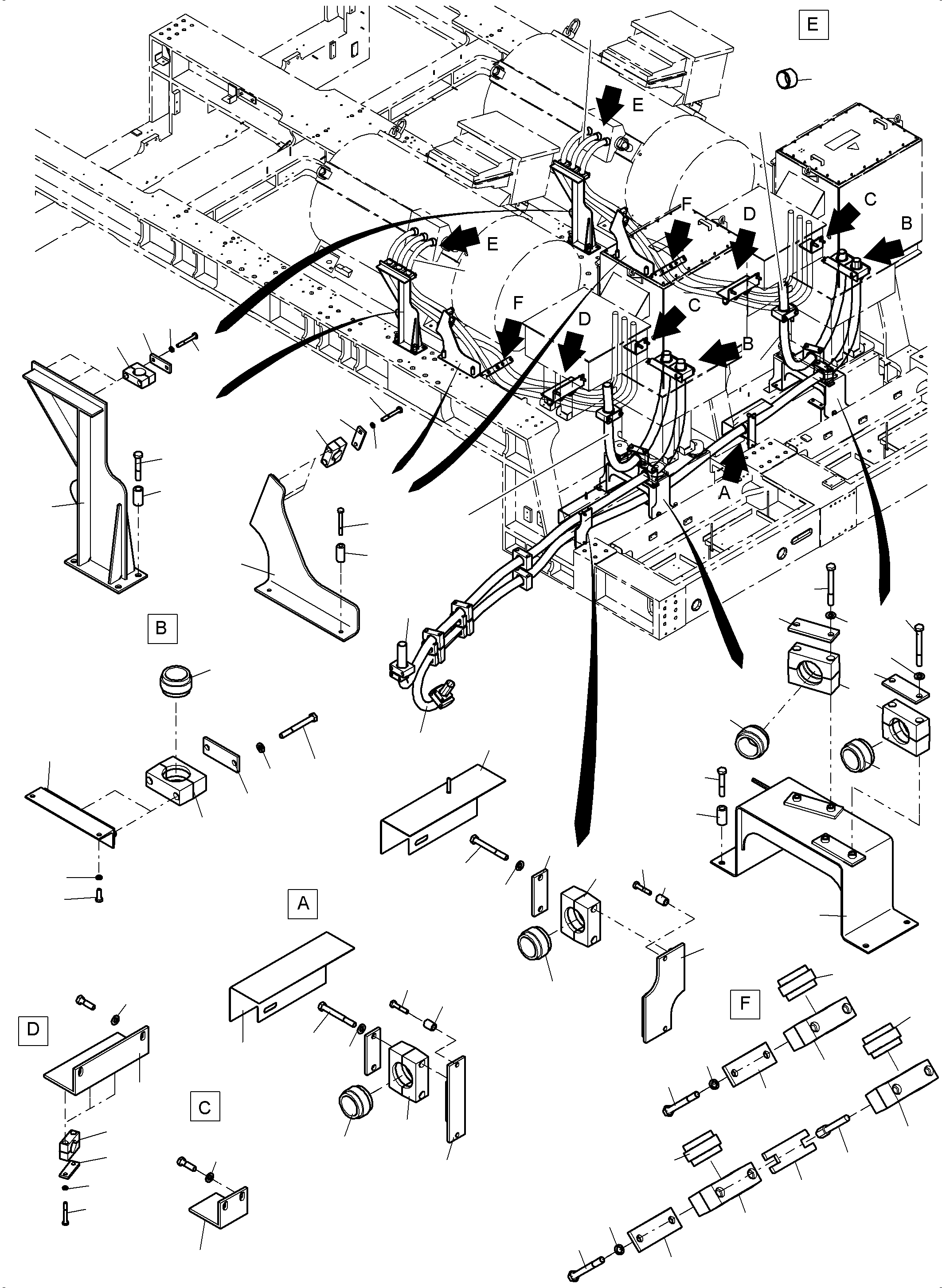 Komatsu parts book diagram for PC 7000-6E 35 003 11.06.2019: HIGH VOLTAGE CABLE CSA