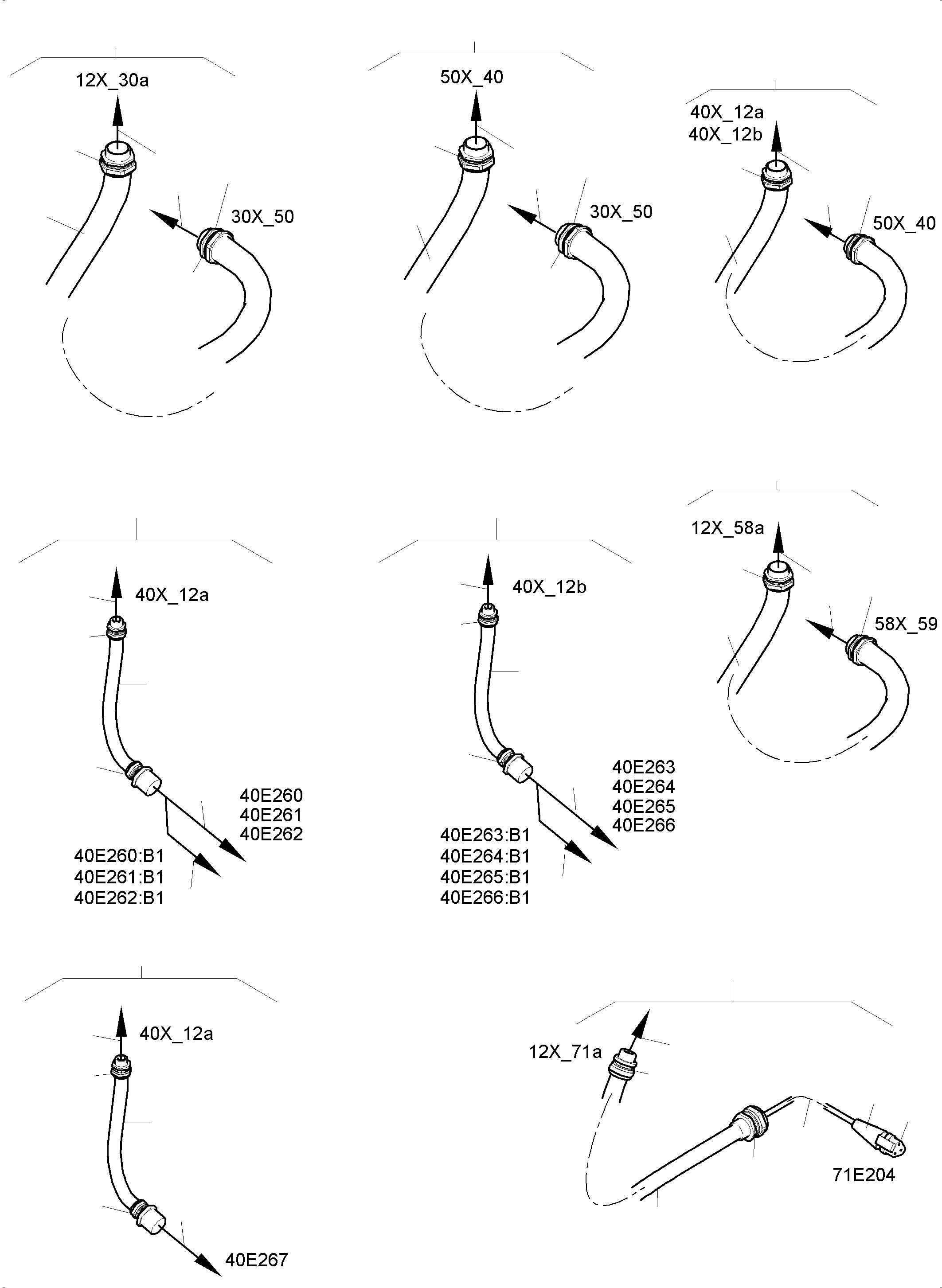 Komatsu parts book diagram for PC 7000-6E 35 003 11.06.2019: CABLES-TEMPERATURE CONDITIONING-ЦLTANK-MH CSA