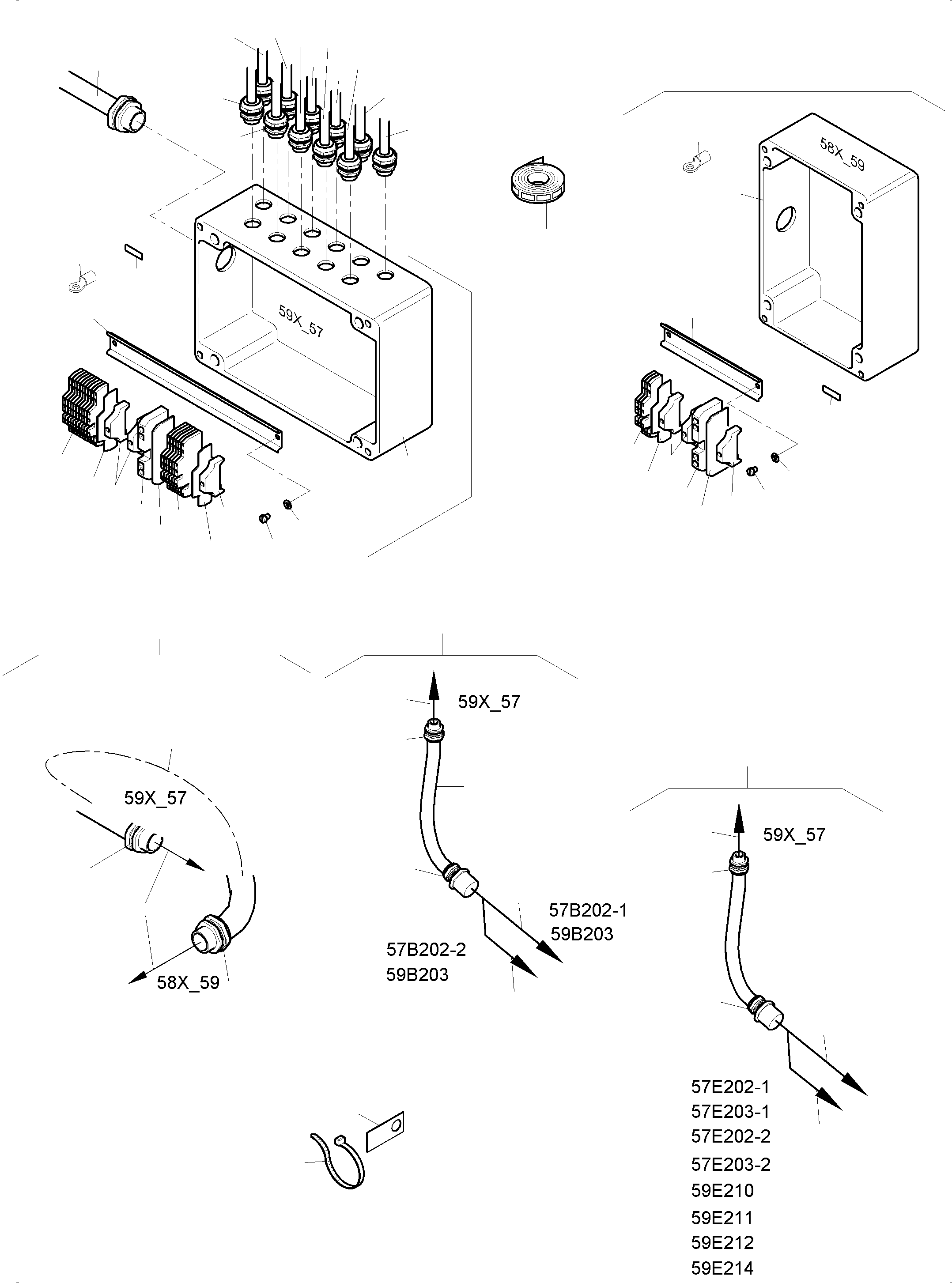 Komatsu parts book diagram for PC 7000-6E 35 003 11.06.2019: CABLES-TEMPERATURE CONDITIONING - PDG-SUCTOIN TANK CSA