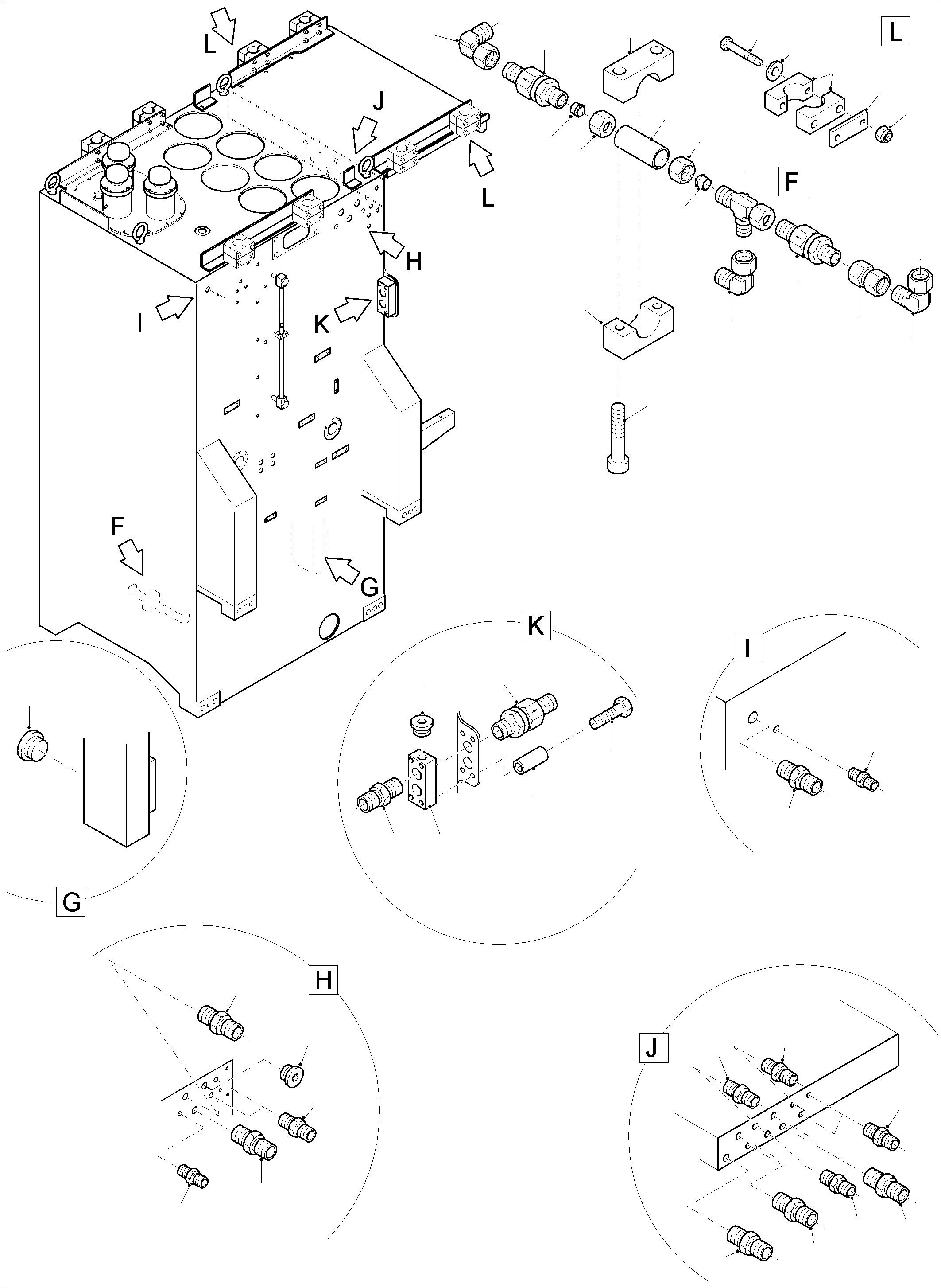 Komatsu parts book diagram for PC 7000-6E 35 003 11.06.2019: MAIN OIL TANK