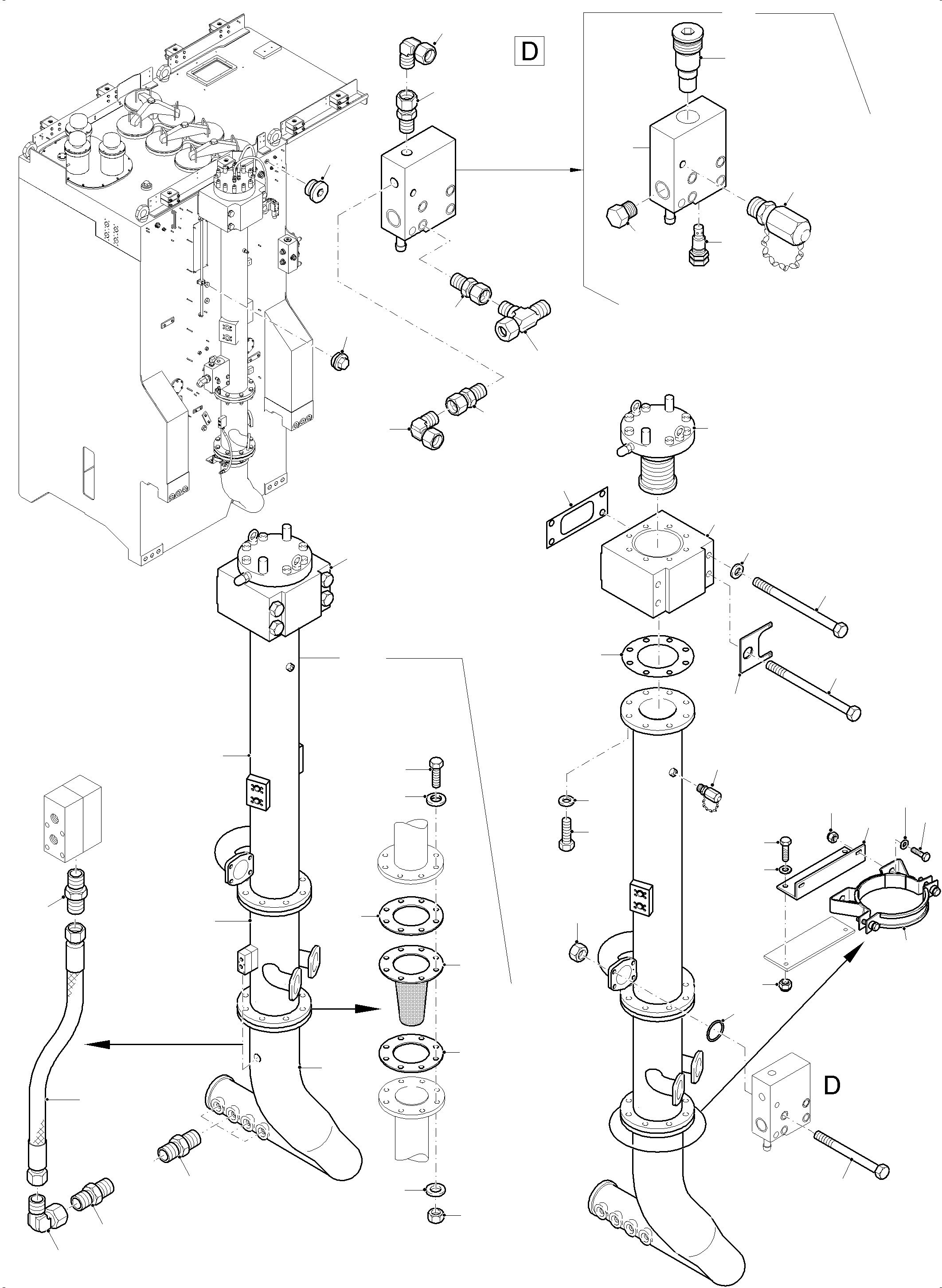 Komatsu parts book diagram for PC 7000-6E 35 003 11.06.2019: MAIN OIL TANK