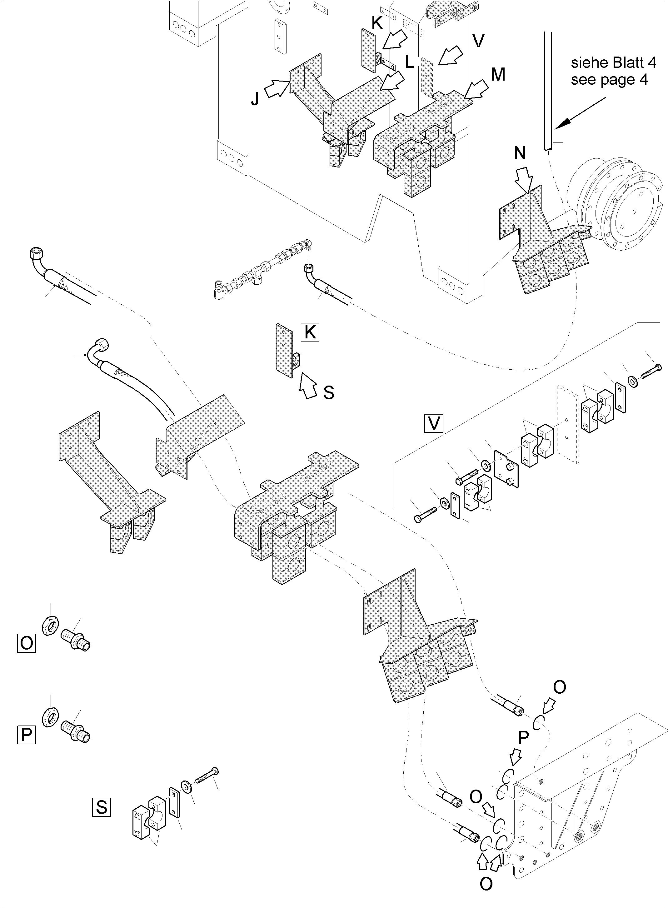 Komatsu parts book diagram for PC 7000-6E 35 003 11.06.2019: MAIN OIL TANK HYDRAULIC LINES
