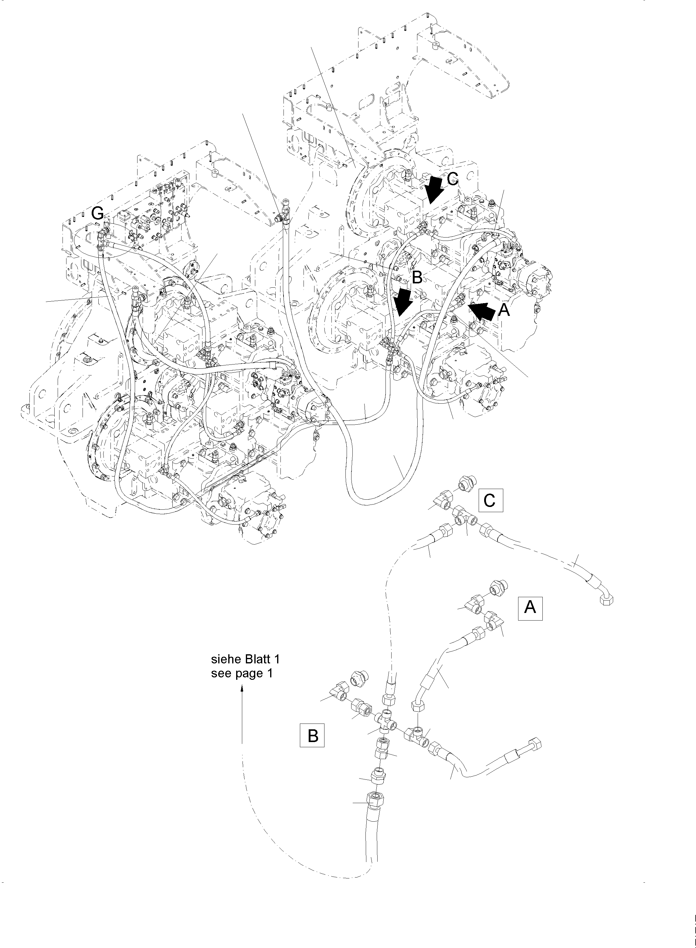 Komatsu parts book diagram for PC 7000-6E 35 003 11.06.2019: MAIN PUMP - CONTROL