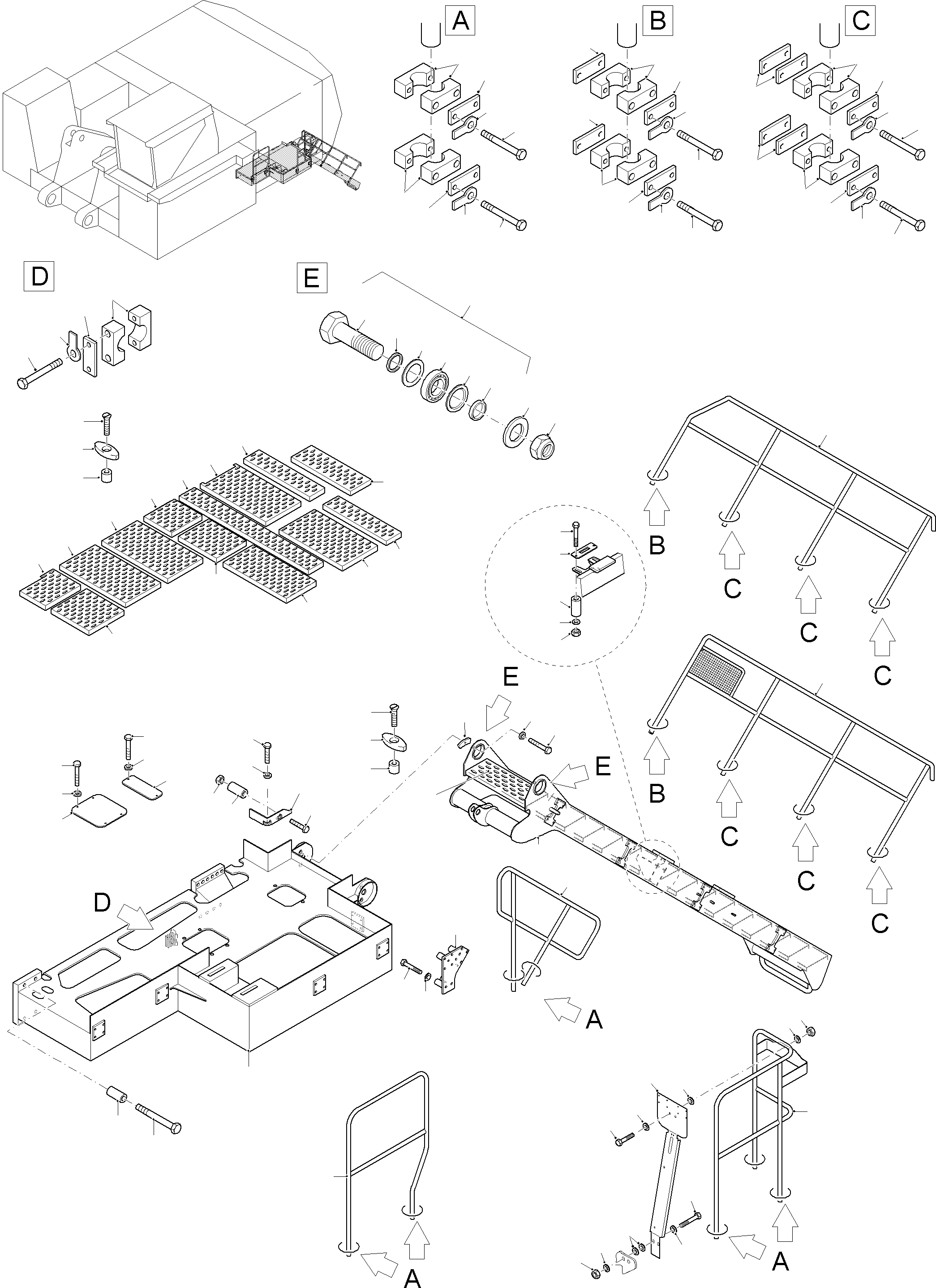 Komatsu parts book diagram for PC 7000-6E 35 003 11.06.2019: STEPS