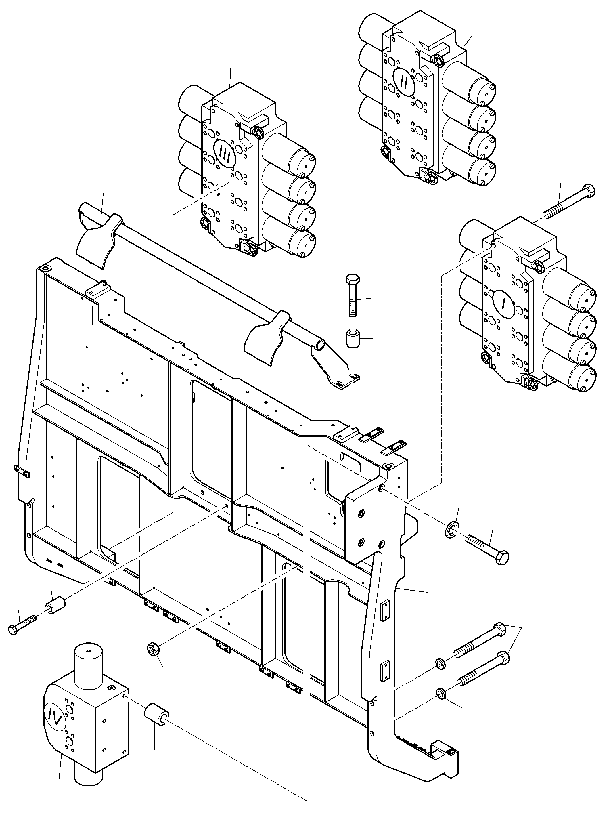 Komatsu parts book diagram for PC 7000-6E 35 003 11.06.2019: SUPPORT, CONTROL UNIT, FS