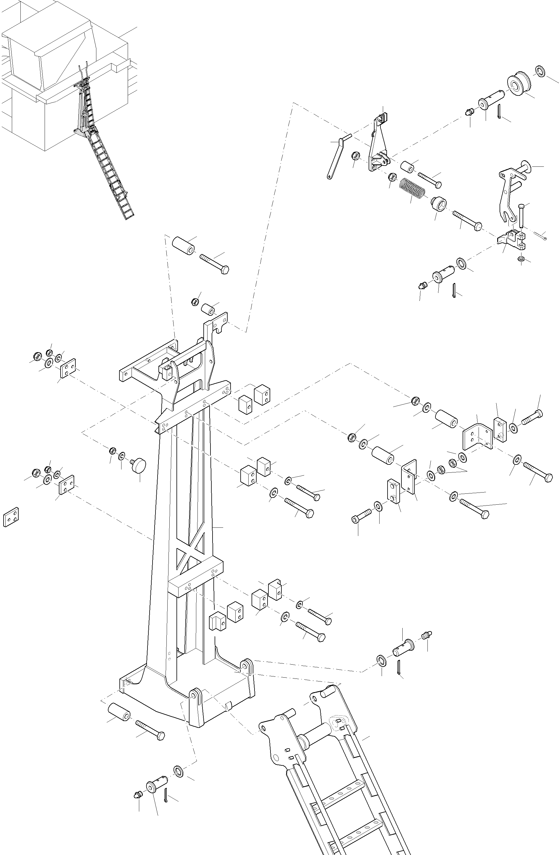 Excavators Mining Komatsu / PC7000-6 S\N 35005(G35005) / Emergency ladder-cab(535-1025a : 535-1025a)