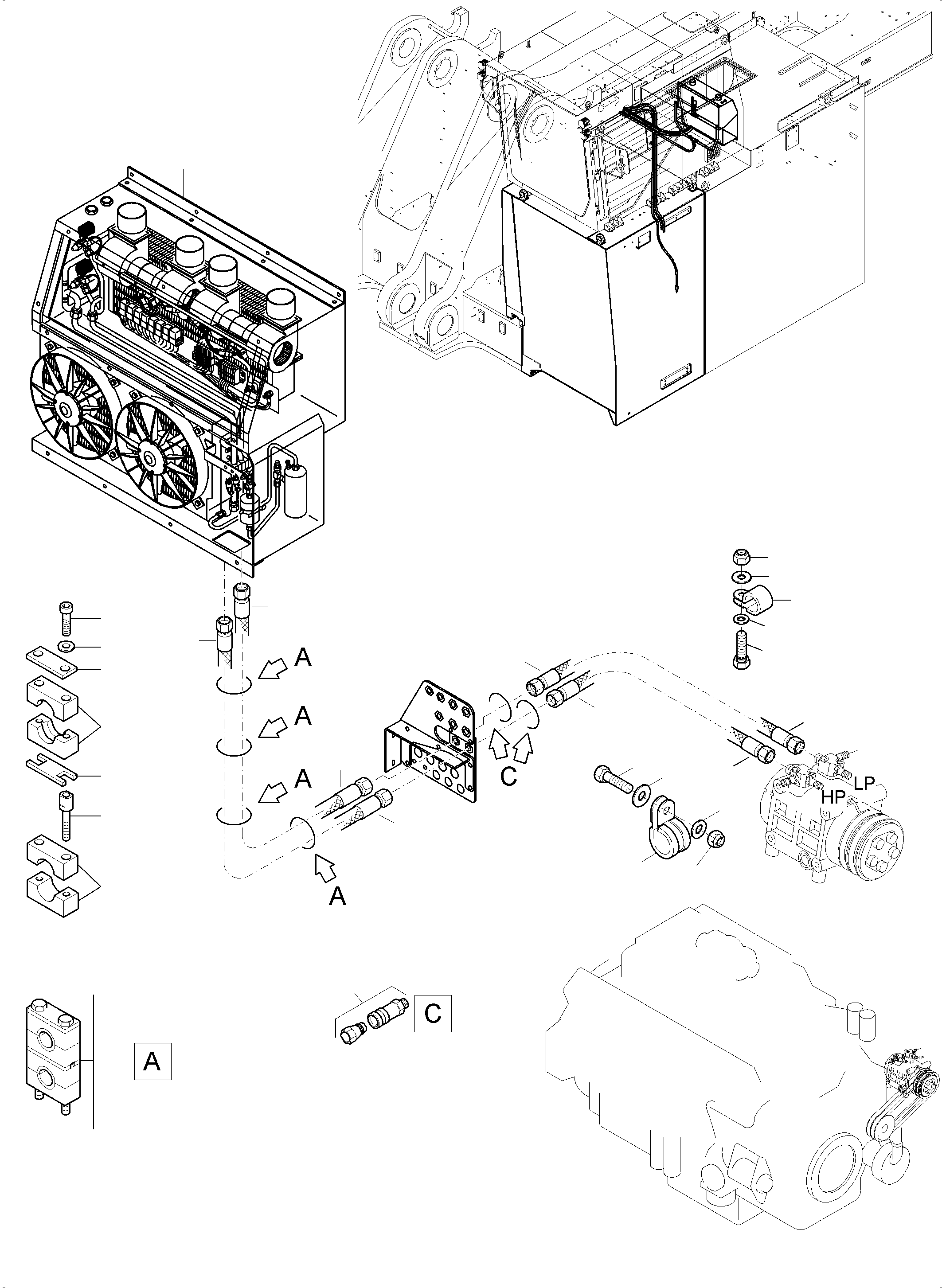 Excavators Mining Komatsu / PC7000-6 S\N 35005(G35005) / Air Condition Arr.(535-2040b : 535-2040b)