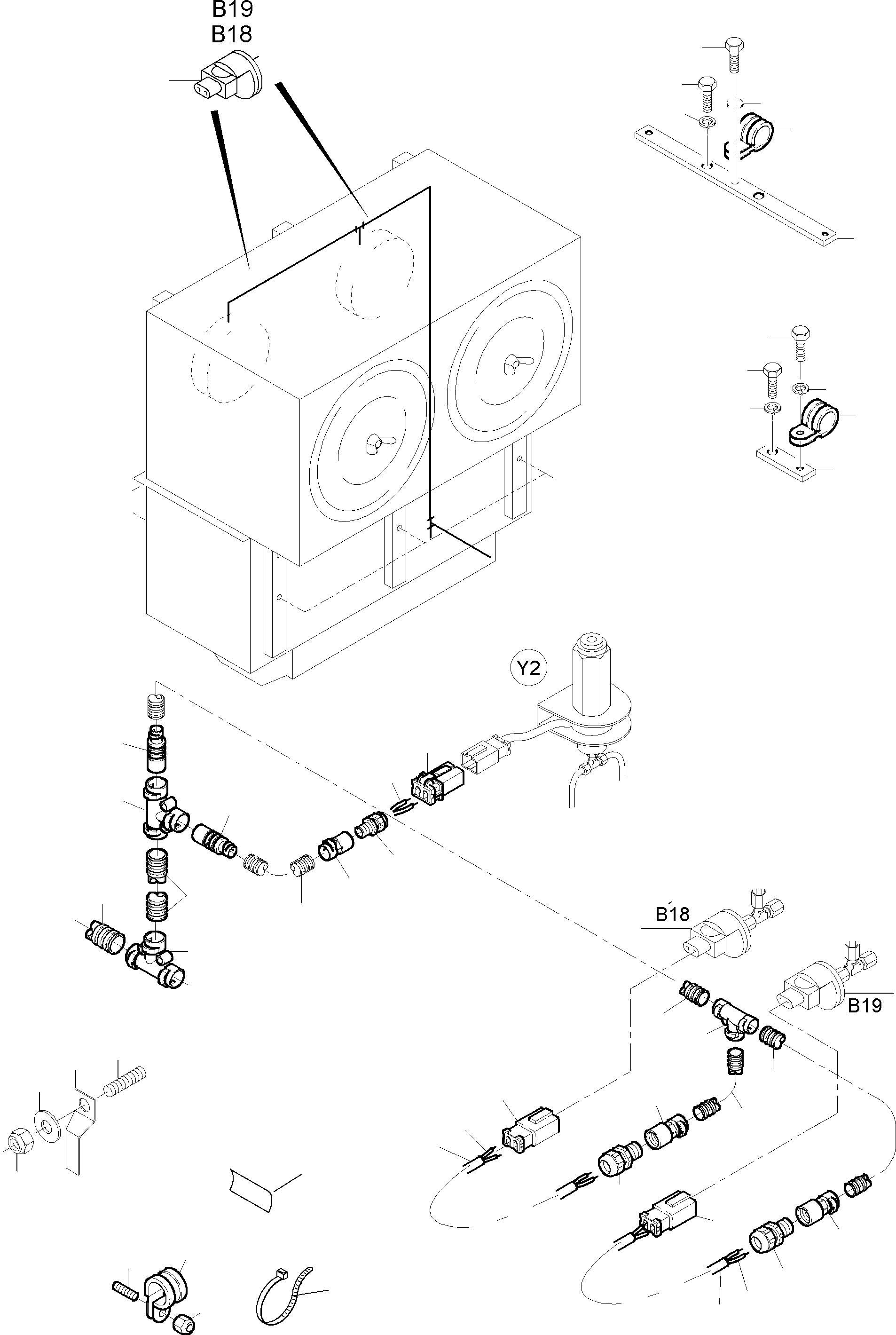 Komatsu parts book diagram for PC3000-6 S/N 46188: ELECTR. PARTS AIR INTAKE