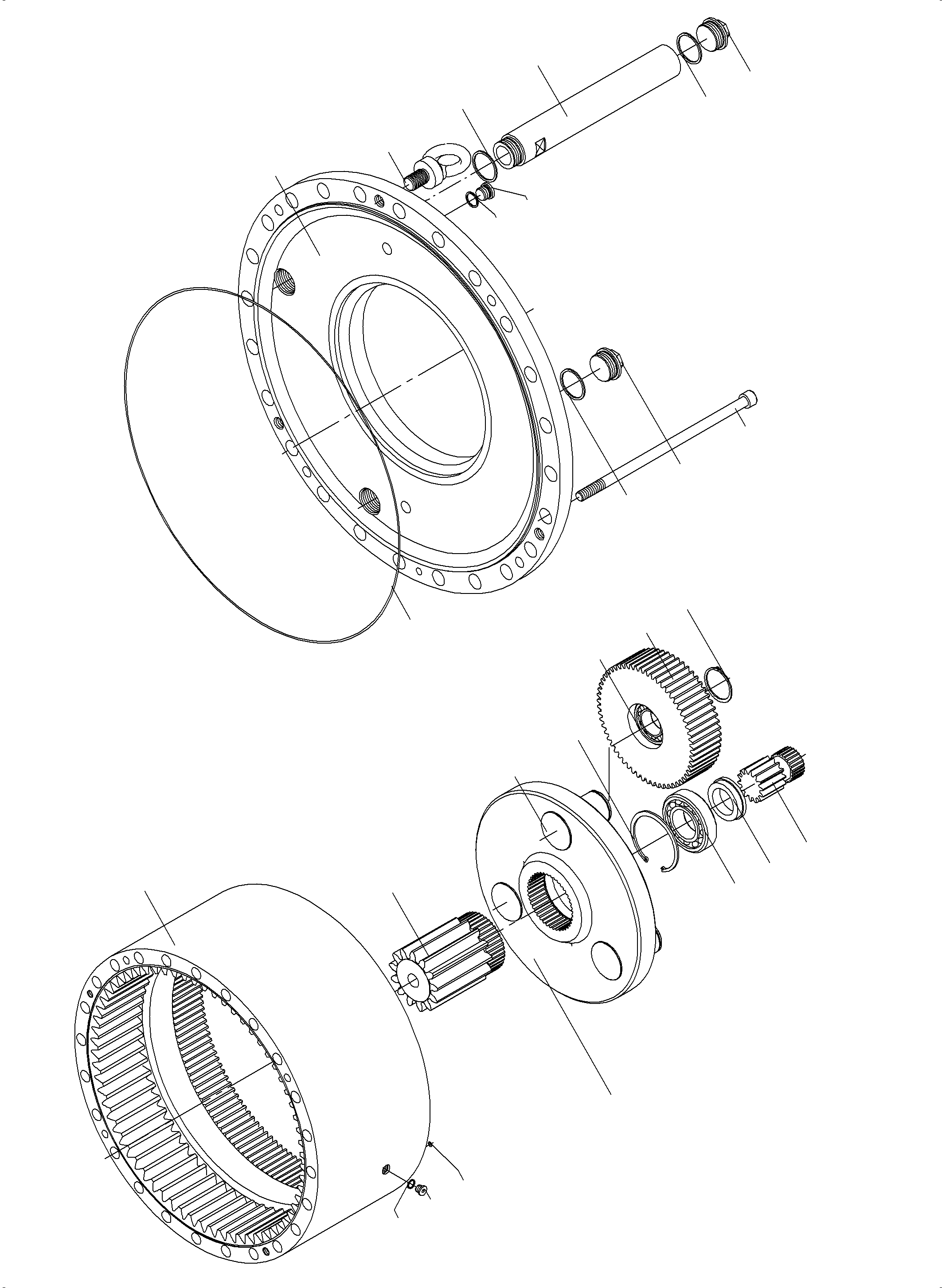 Komatsu parts book diagram for PC3000-6 S/N 46188: SLEW GEAR