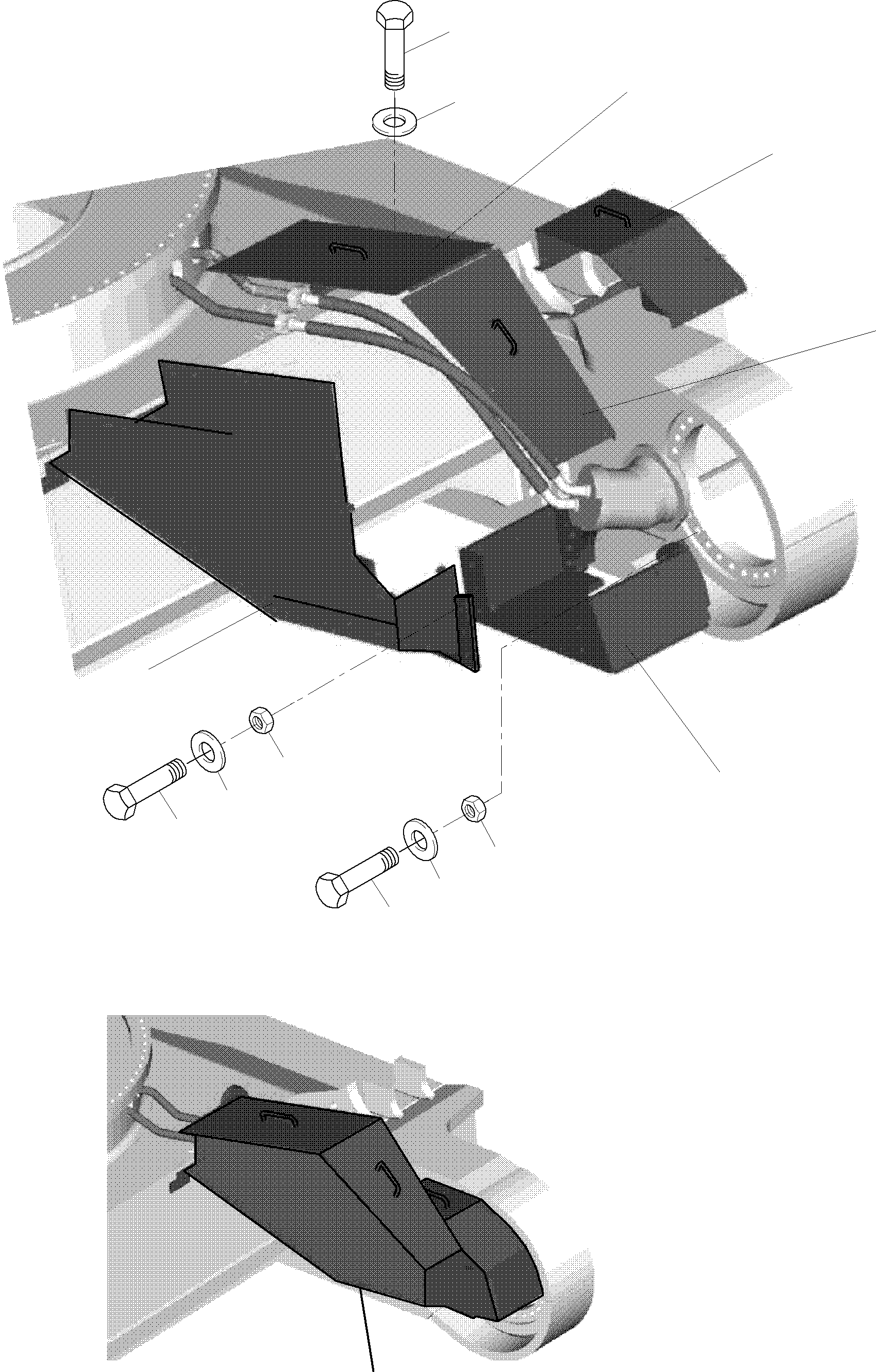 Komatsu parts book diagram for PC3000-6 S/N 46188: DRIVE MOTOR PROTECTION