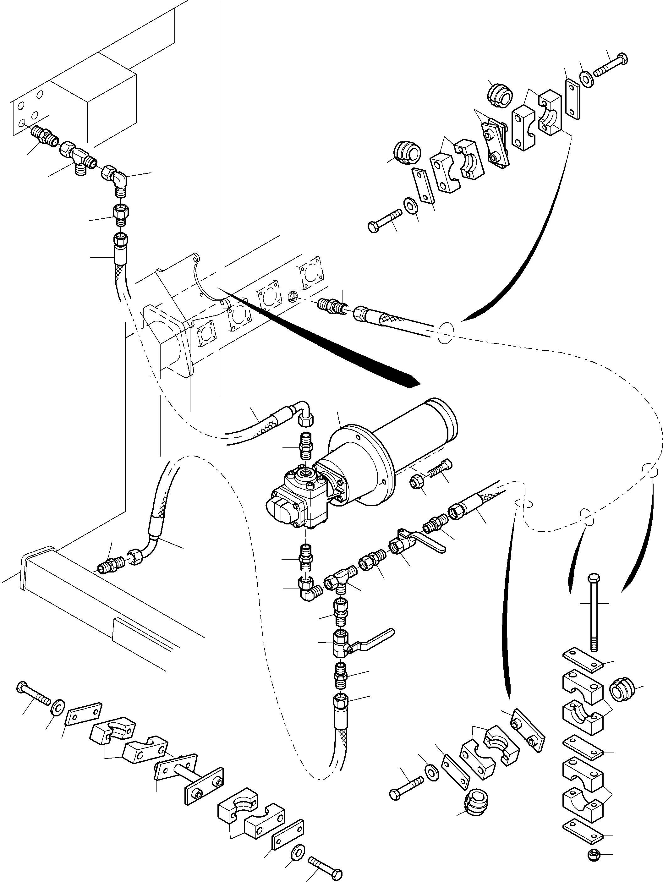 Komatsu parts book diagram for PC3000-6 S/N 46188: TRANSFUSING PUMP ARR.