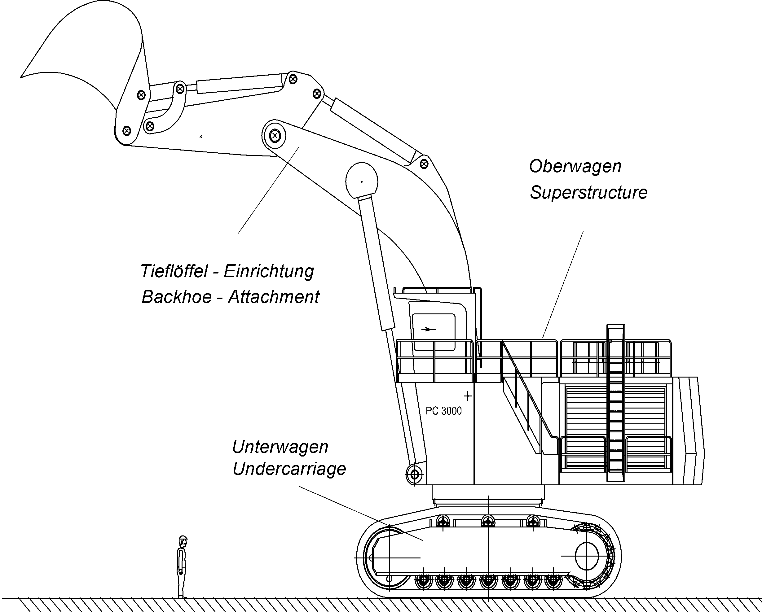 Komatsu parts book diagram for PC3000-6 S/N 46188: 